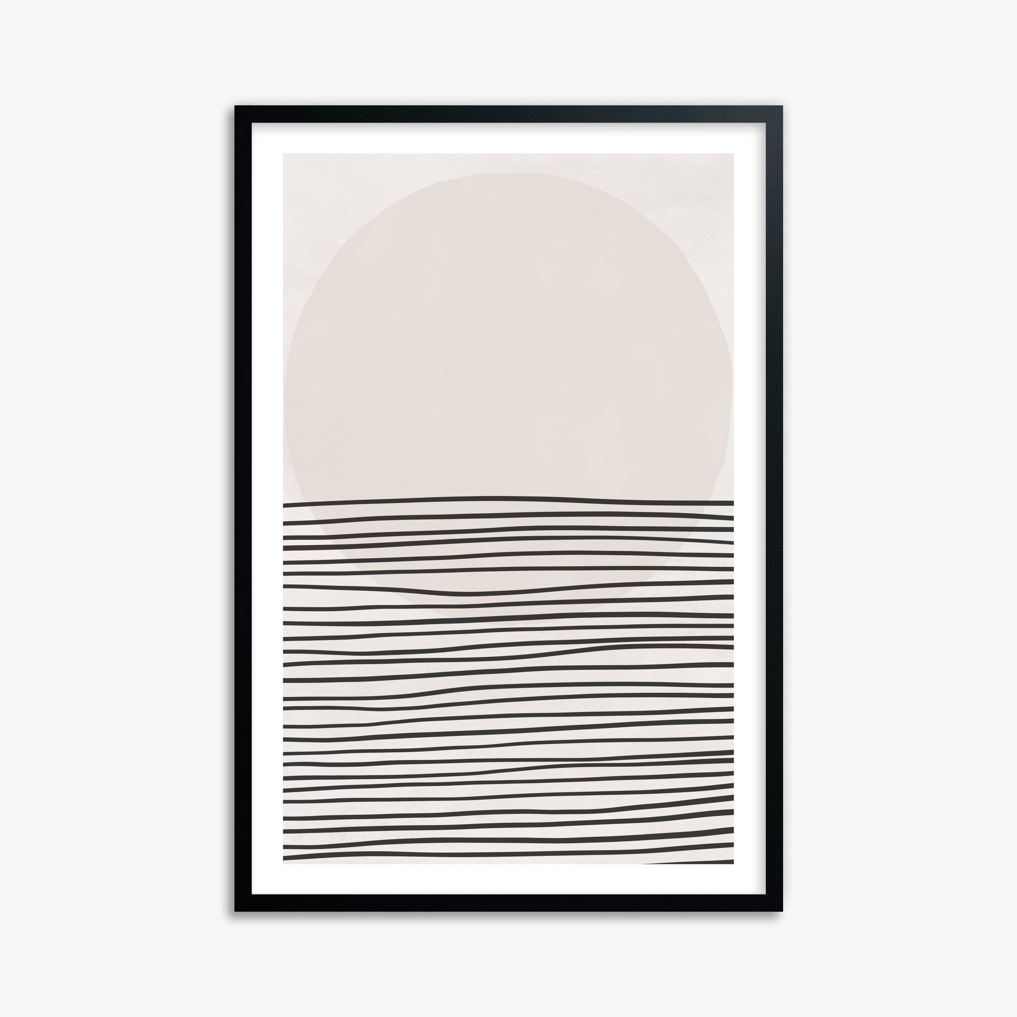 Serene Horizon, 61x91cm Black Framed Art Reproduction