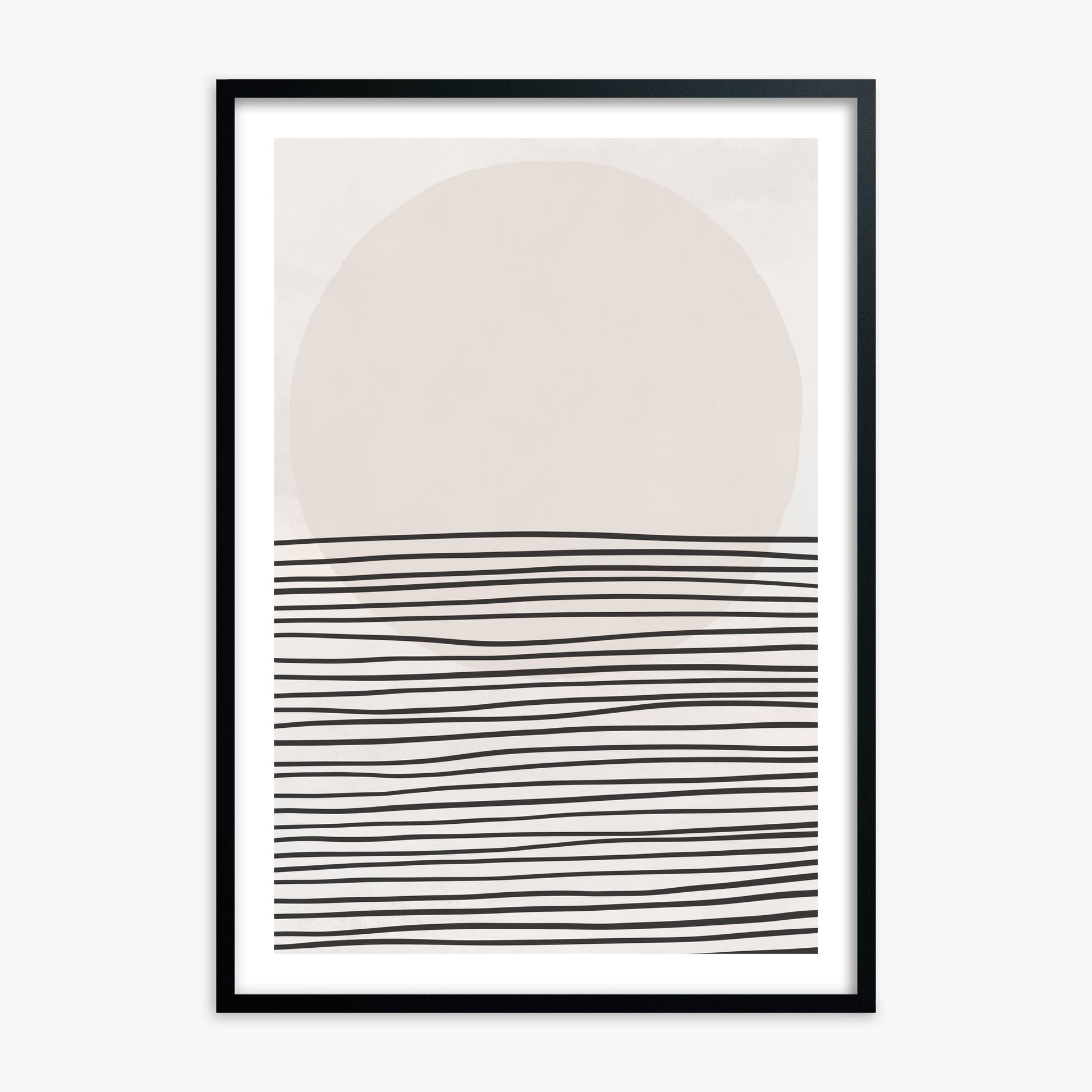 Serene Horizon, 70x100cm Black Framed Art Reproduction