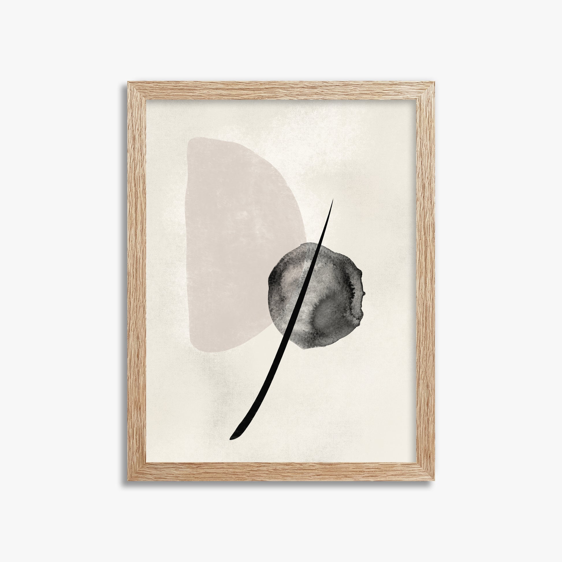 Celestial Balance, 30x40cm Framed Art Reproduction With Raw Oak Frame