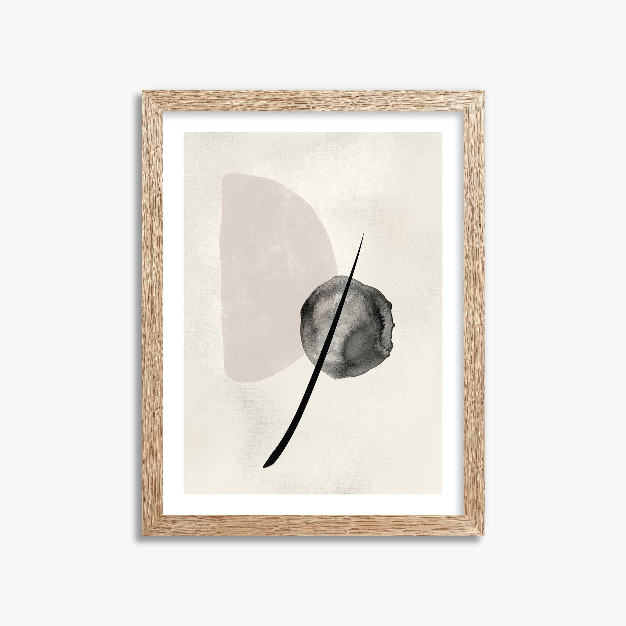 Celestial Balance, 30x40cm Framed Art Reproduction With Raw Oak Frame