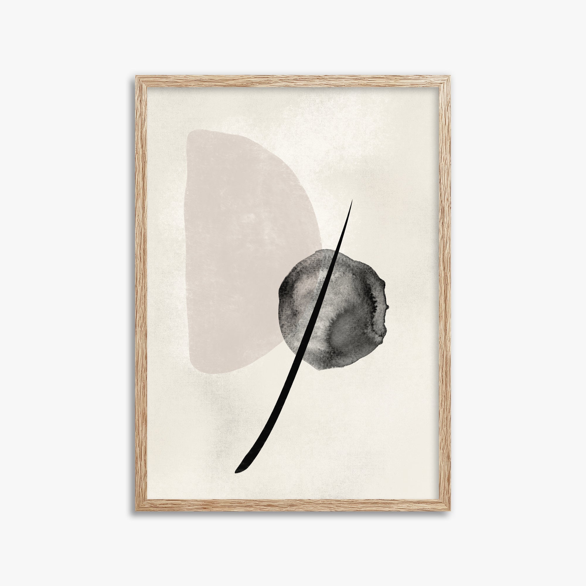 Celestial Balance, 50x70cm Framed Art Reproduction With Raw Oak Frame