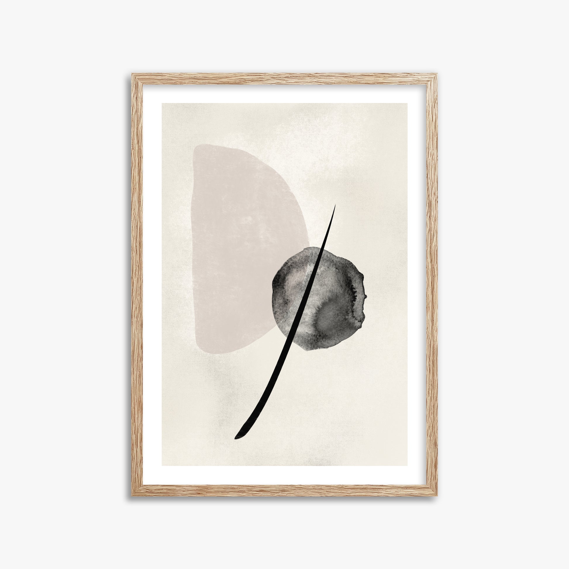 Celestial Balance, 50x70cm Framed Art Reproduction With Raw Oak Frame