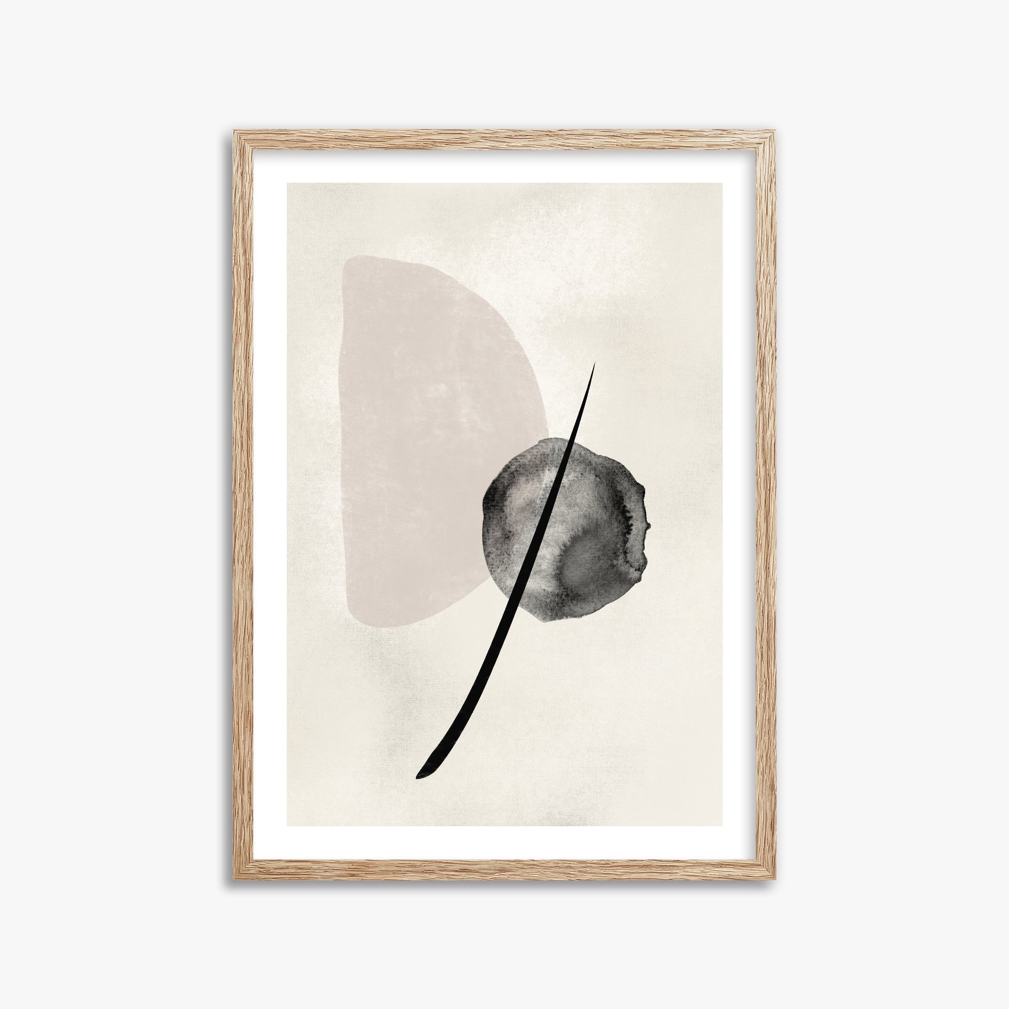 Celestial Balance, 50x70cm Framed Art Reproduction With Raw Oak Frame