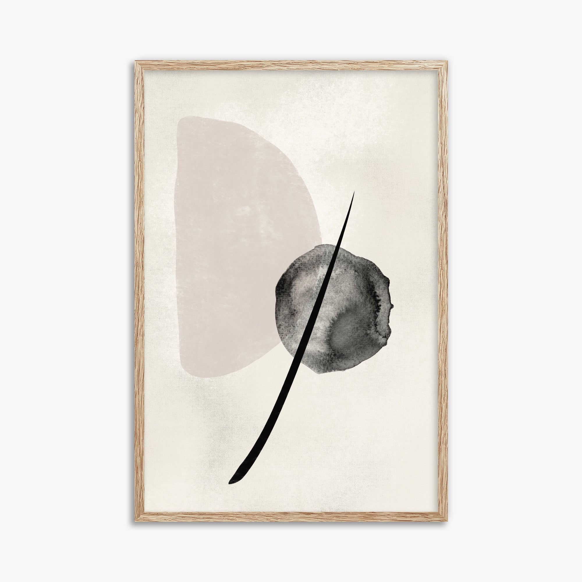 Celestial Balance, 61x91cm Framed Art Reproduction With Raw Oak Frame