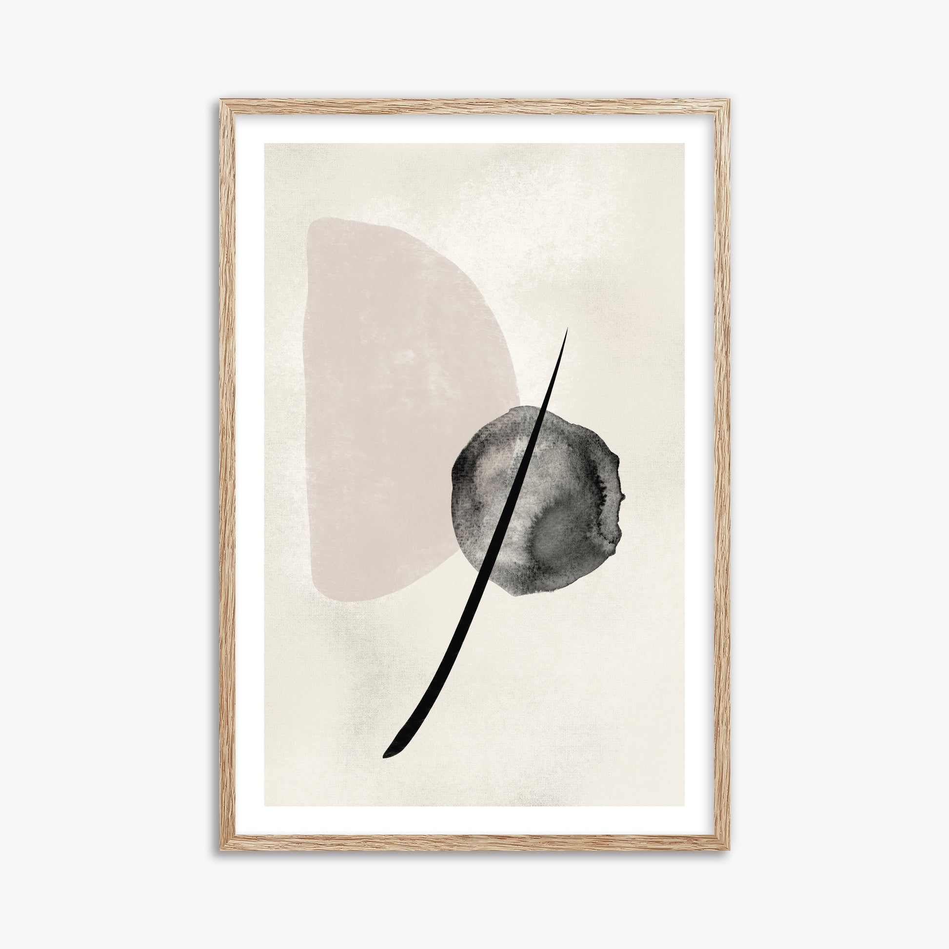 Celestial Balance, 61x91cm Framed Art Reproduction With Raw Oak Frame
