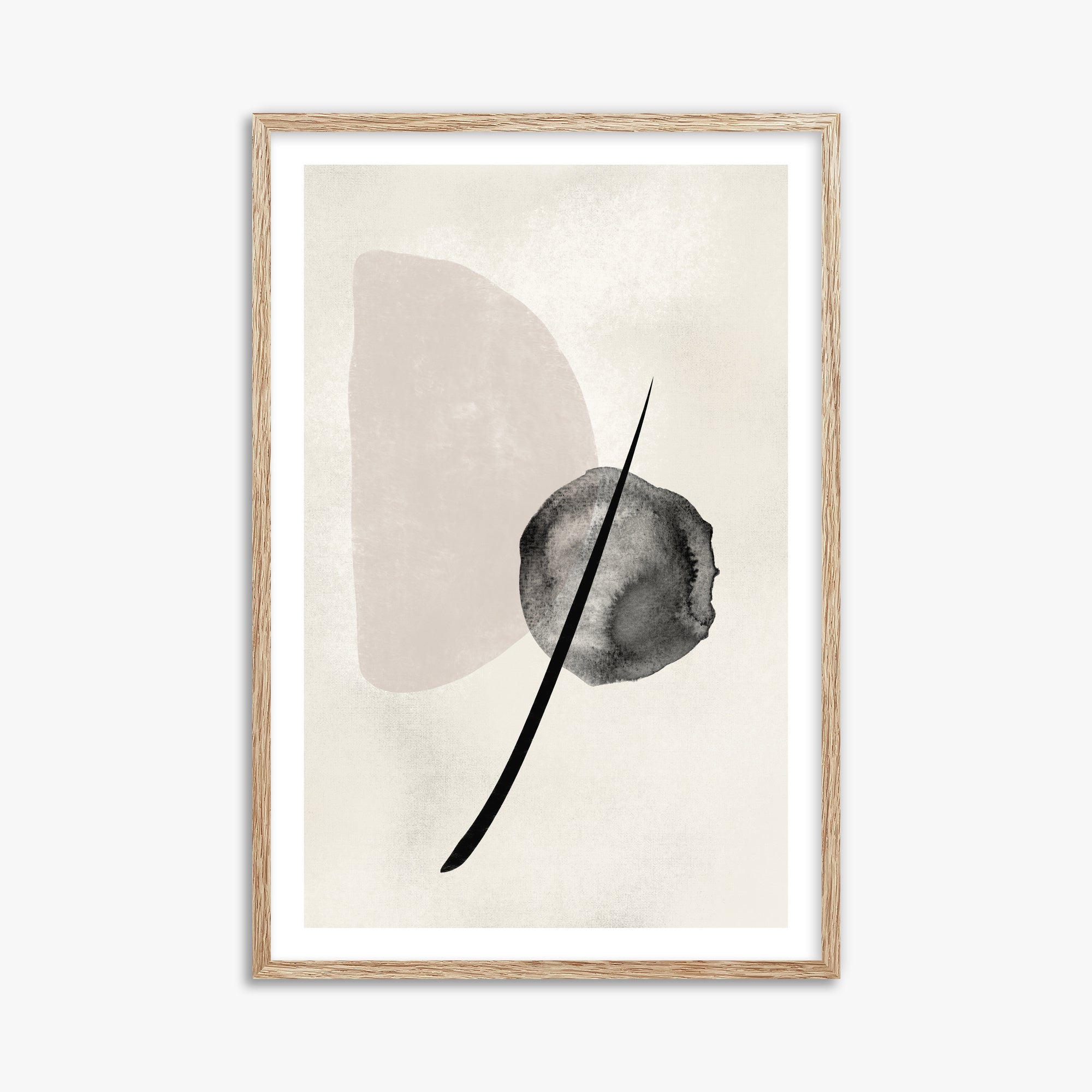 Celestial Balance, 61x91cm Framed Art Reproduction With Raw Oak Frame