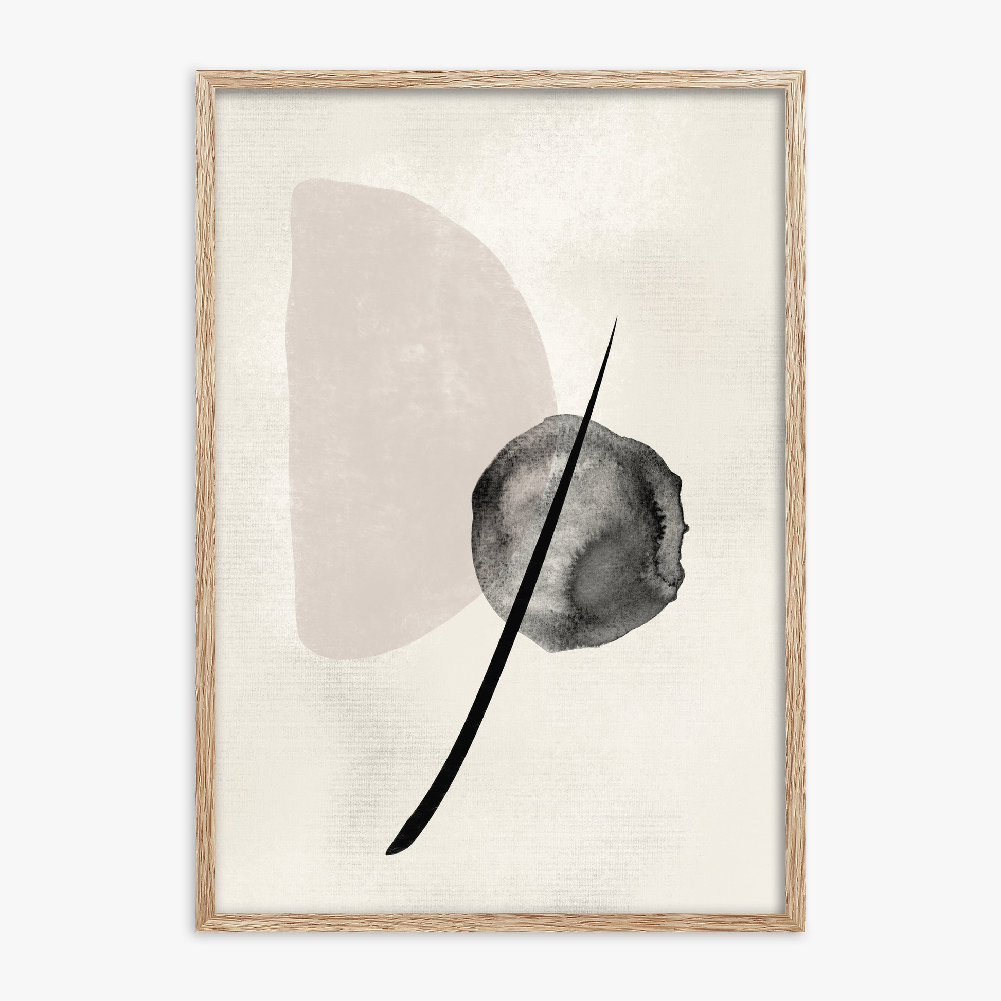 Celestial Balance, 70x100cm Framed Art Reproduction With Raw Oak Frame