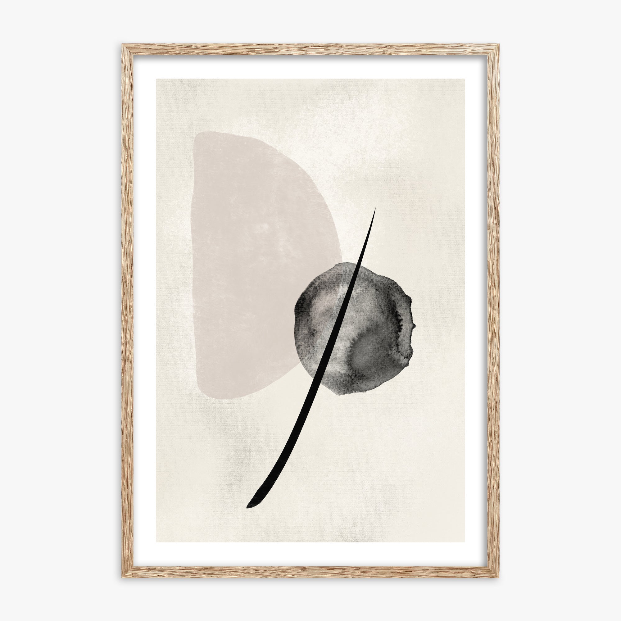 Celestial Balance, 70x100cm Framed Art Reproduction With Raw Oak Frame