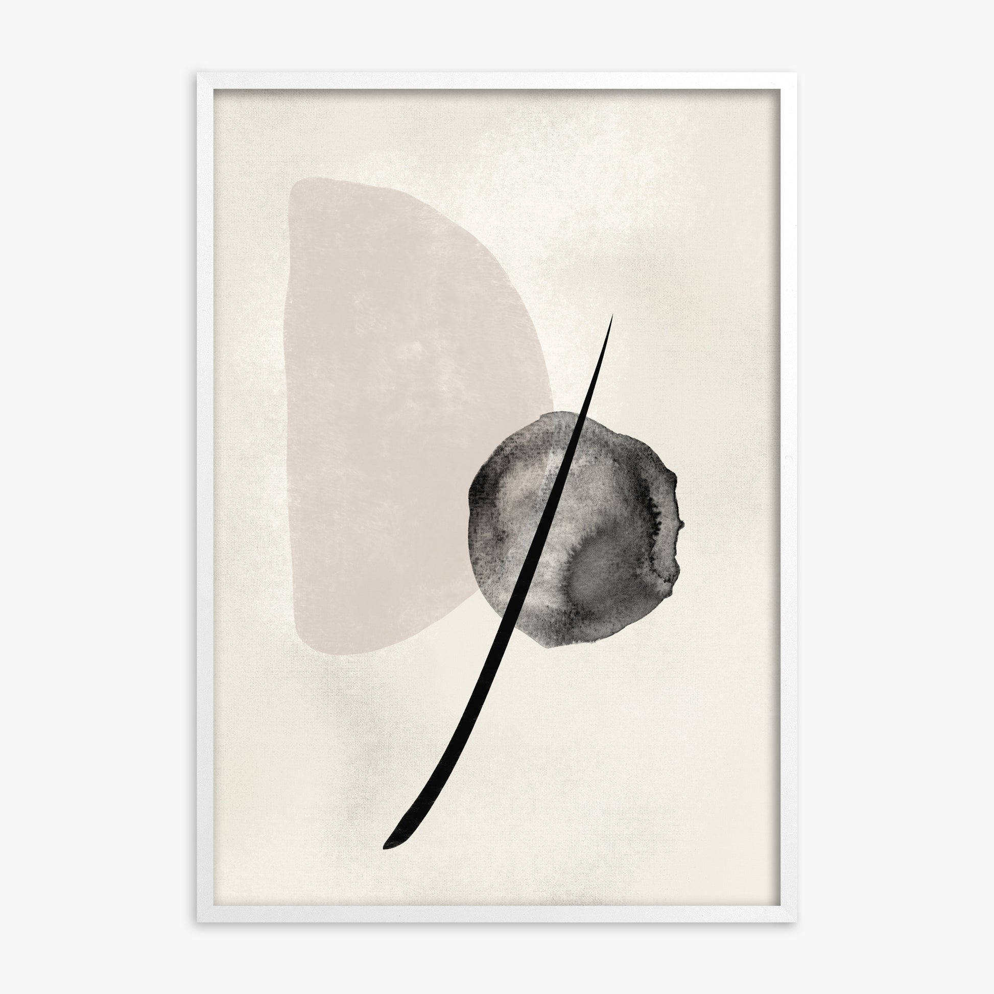 Celestial Balance, White Framed Poster With White Frame