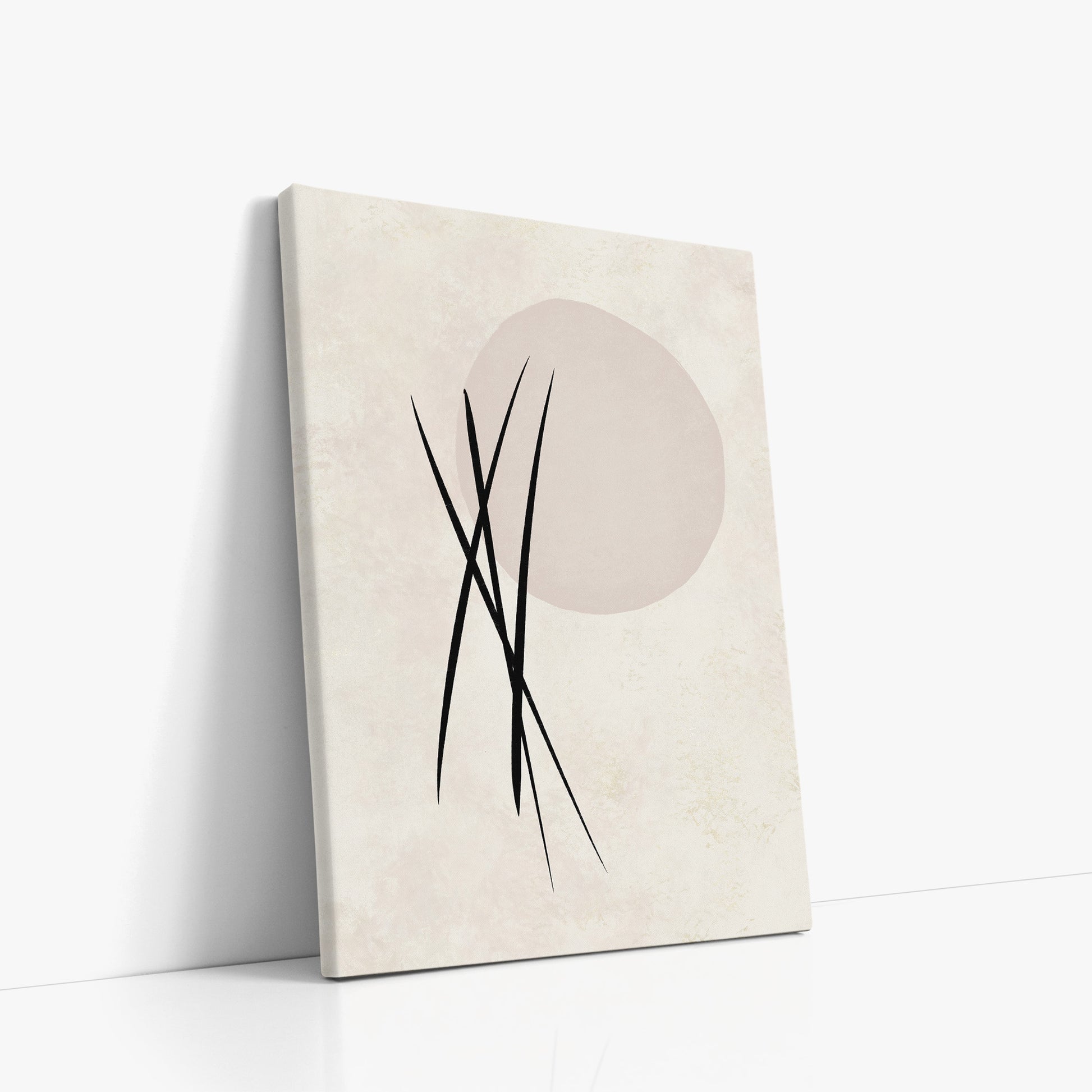 Moonlit Reeds, 50x70cm Satin Canvas Art Reproduction Left Angle
