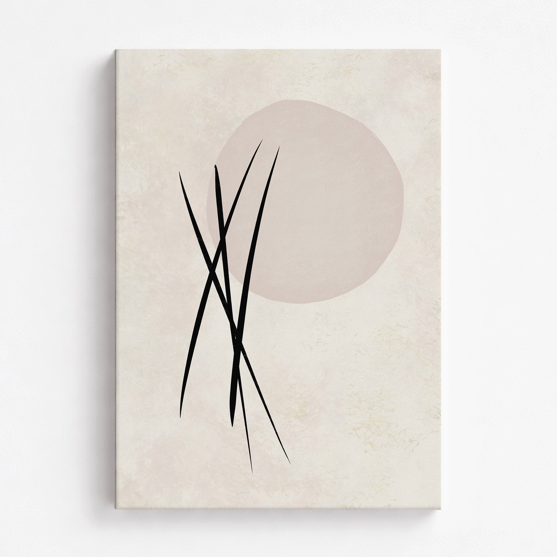 Moonlit Reeds, 70x100cm Satin Canvas Art Reproduction