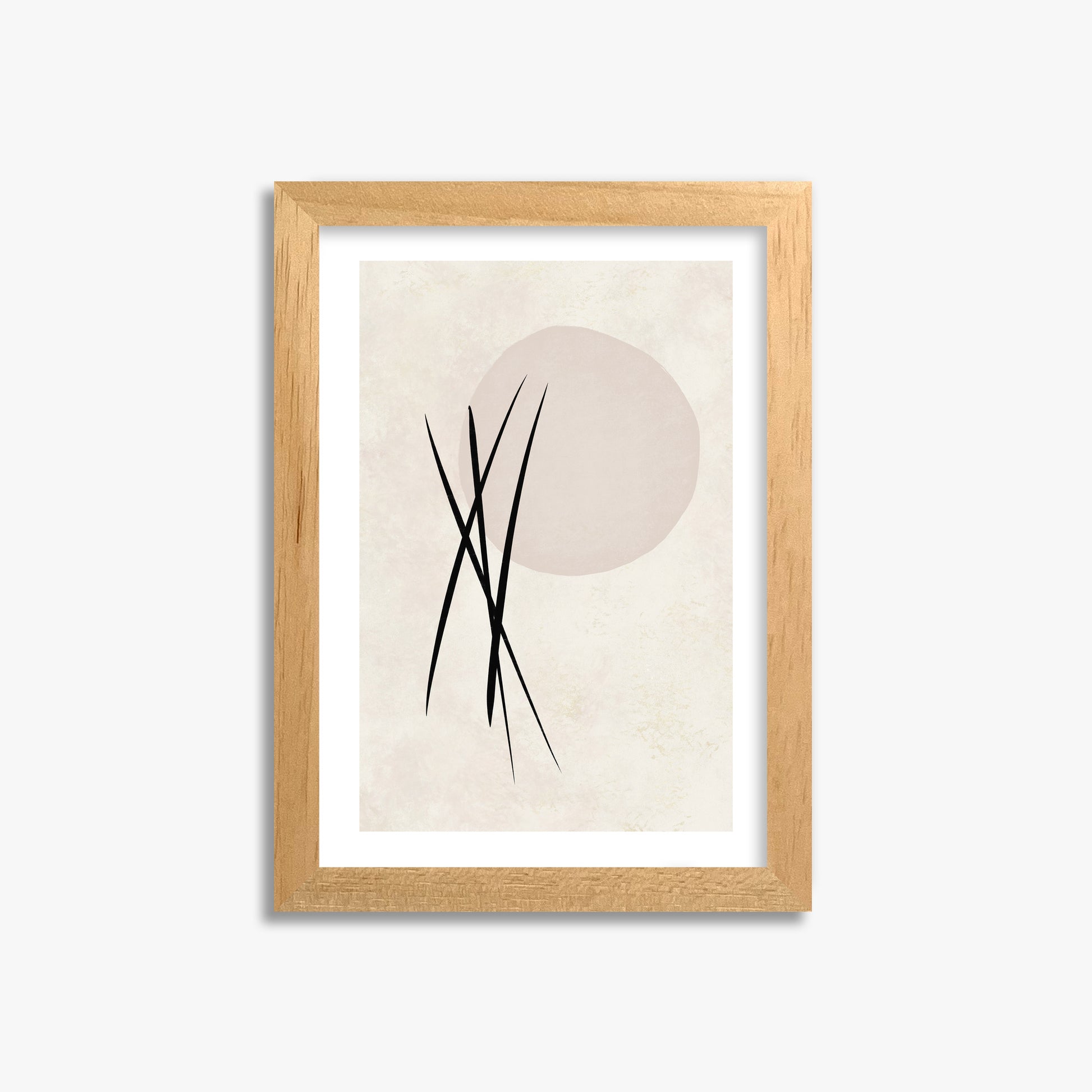 Moonlit Reeds, 21x30cm Oak Framed Art Reproduction