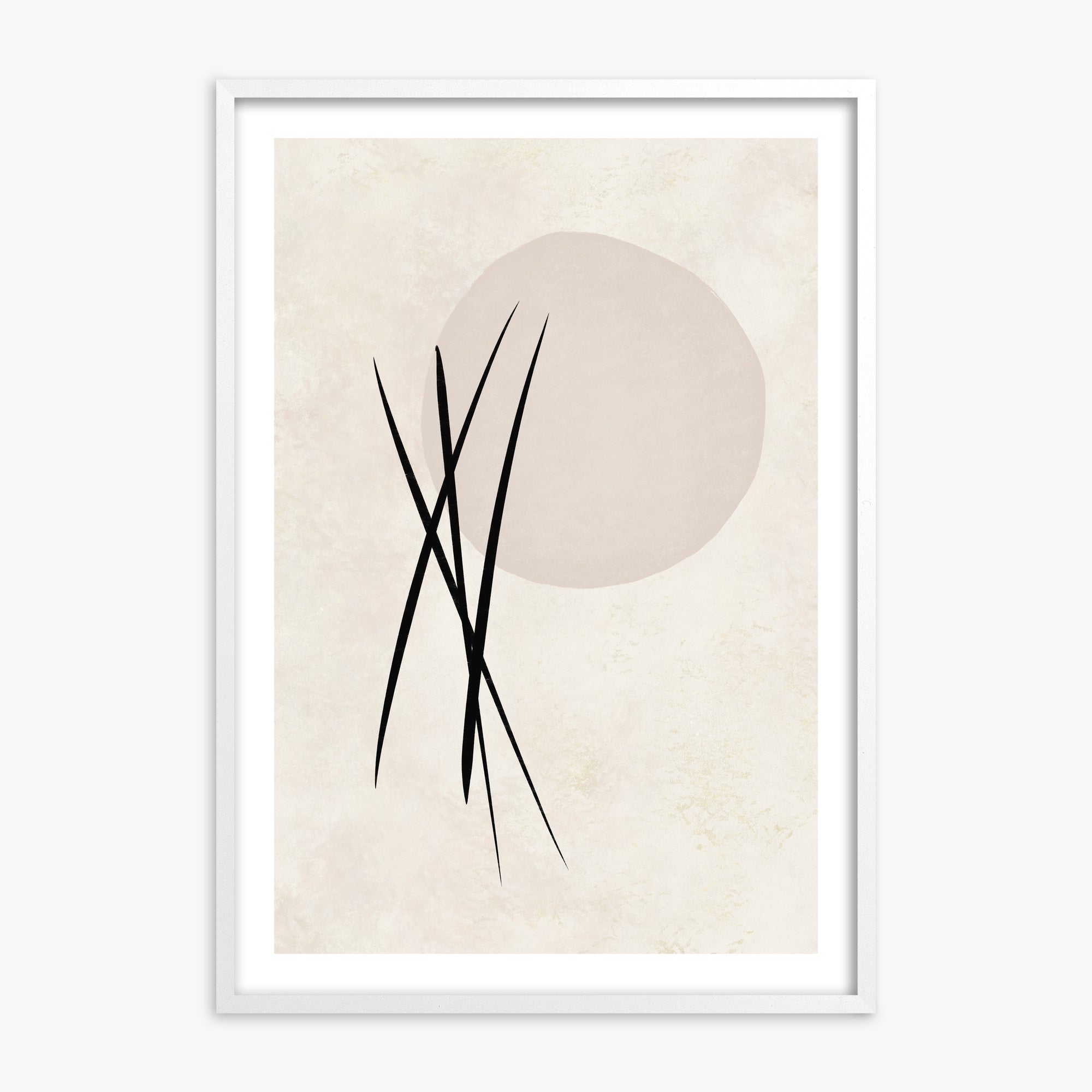 Moonlit Reeds, 70x100cm Whitek Framed Art Reproduction