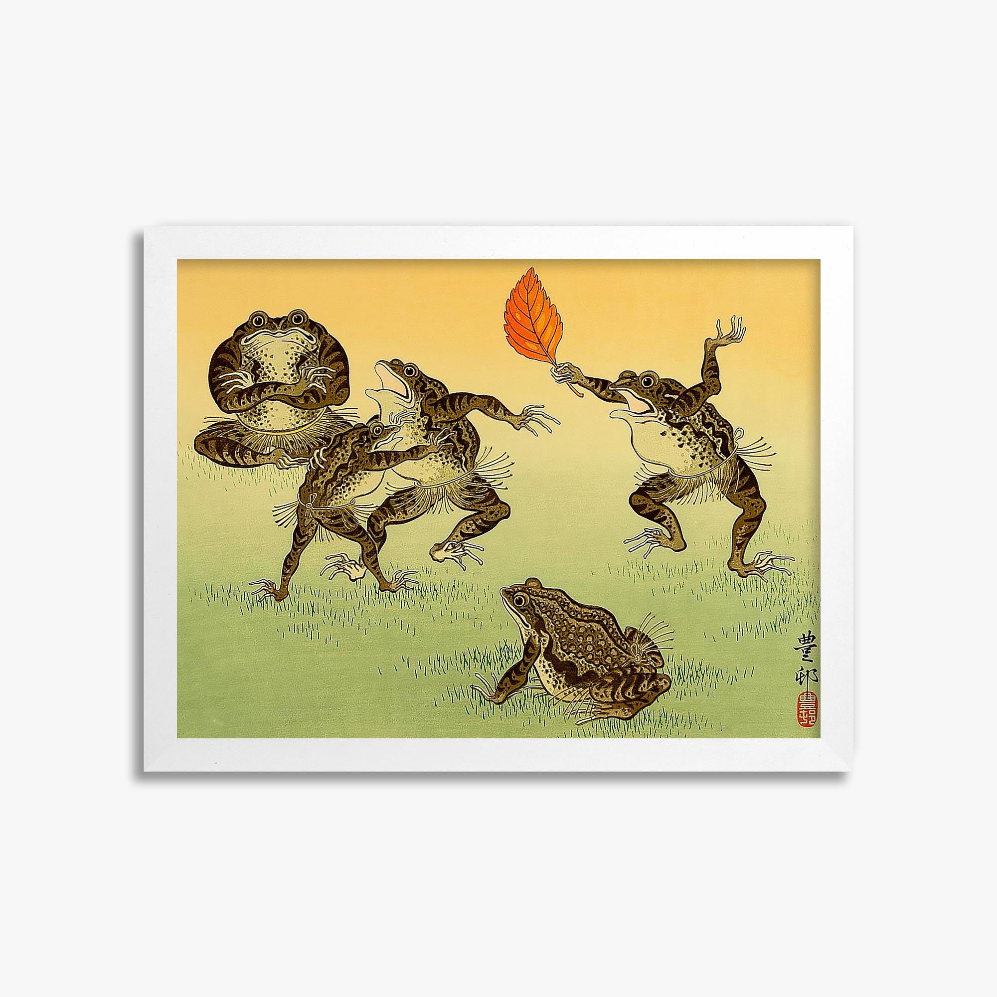 Ohara Koson: Sumo-wrestling Toads 30x40 cm Art Reproduction With No Margin