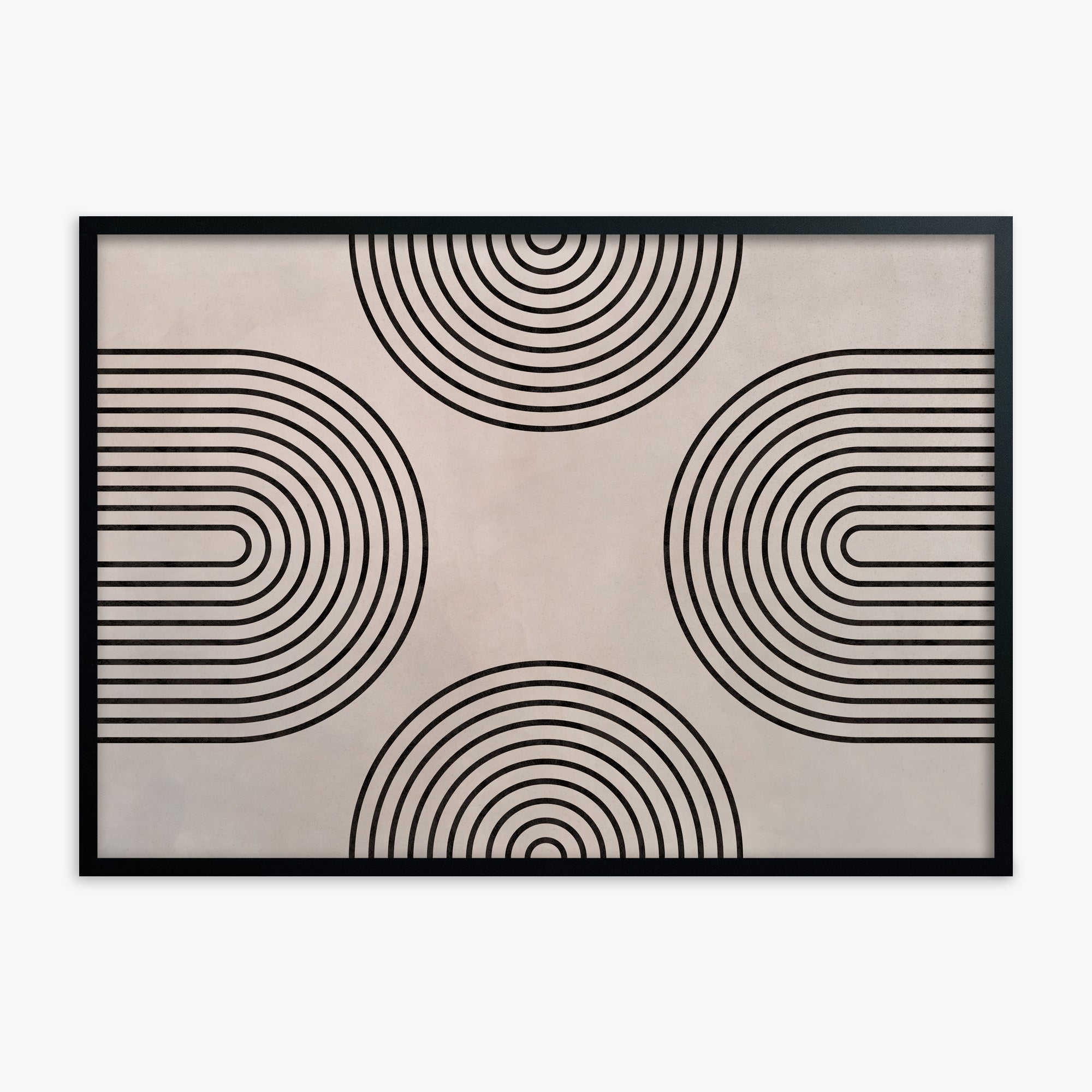 Rhythm & Curves, Black Framed Poster With Black Frame