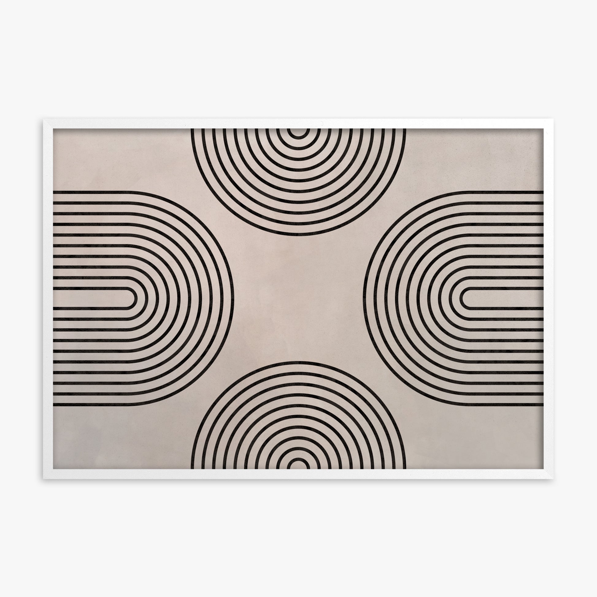 Rhythm & Curves, White Framed Poster With White Frame