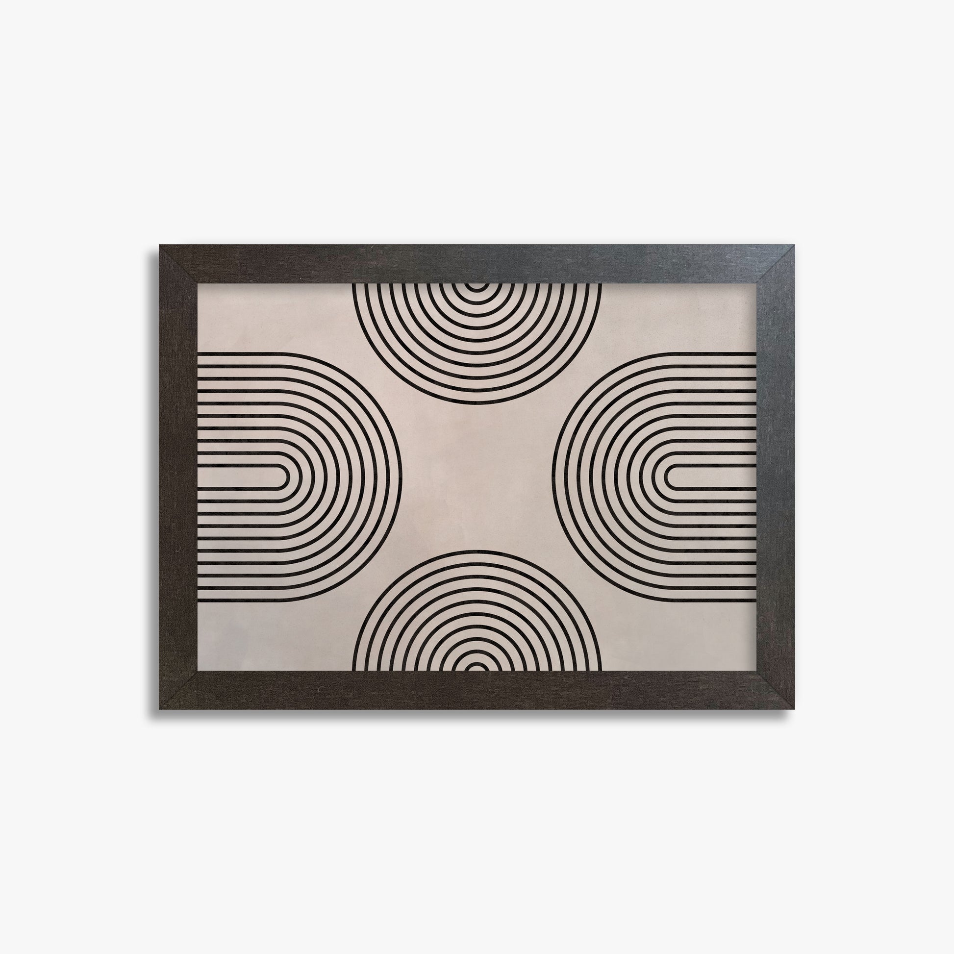 Rhythm & Curves, 21x30cm Framed Poster With Espresso Frame