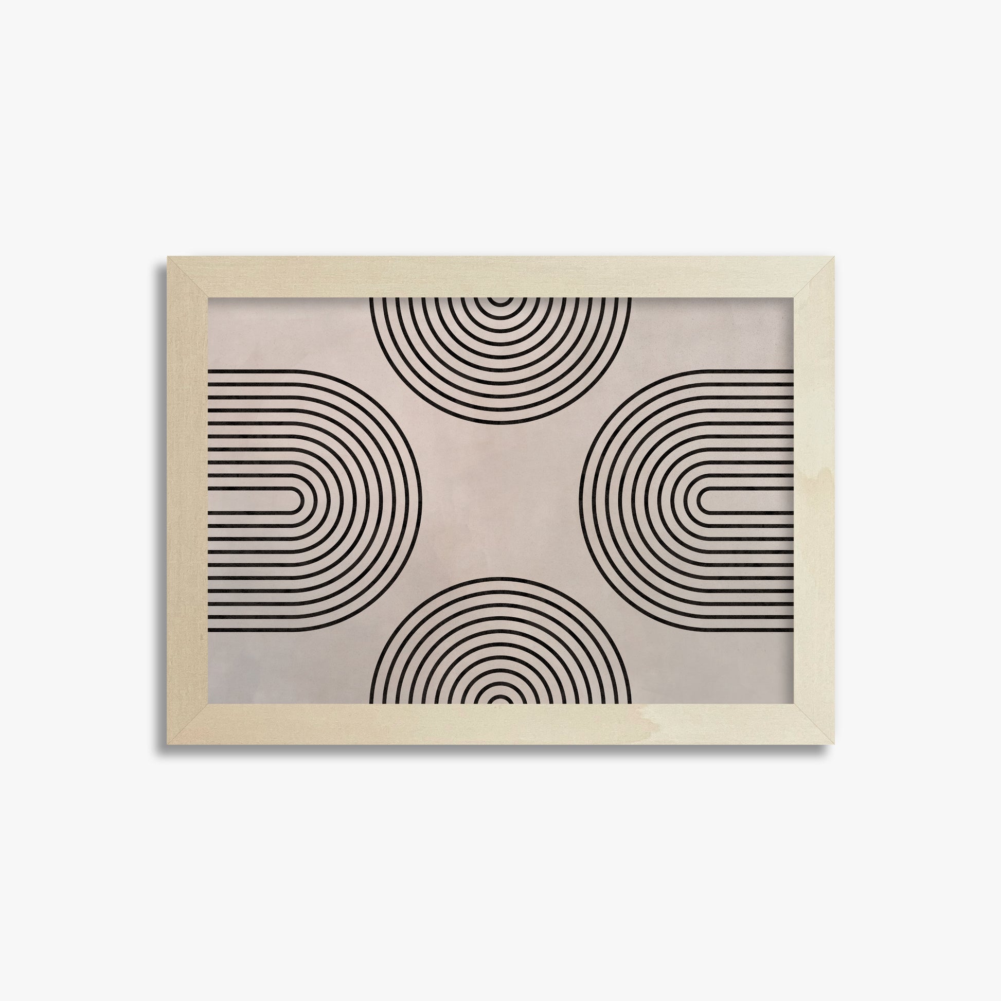 Rhythm & Curves, 21x30cm Framed Poster With Lime Wood Frame