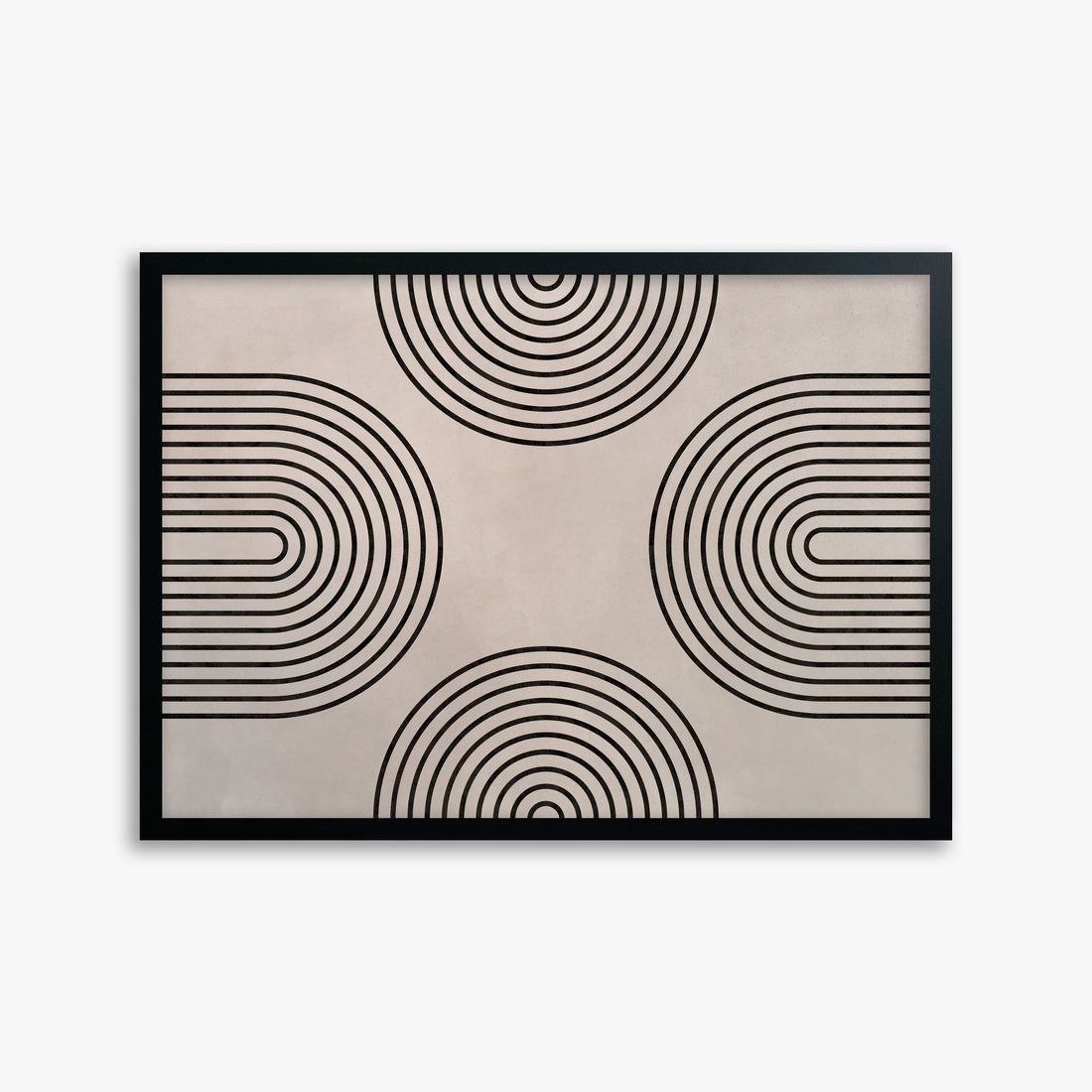 Rhythm & Curves, 50x70cm Framed Poster With Black Frame