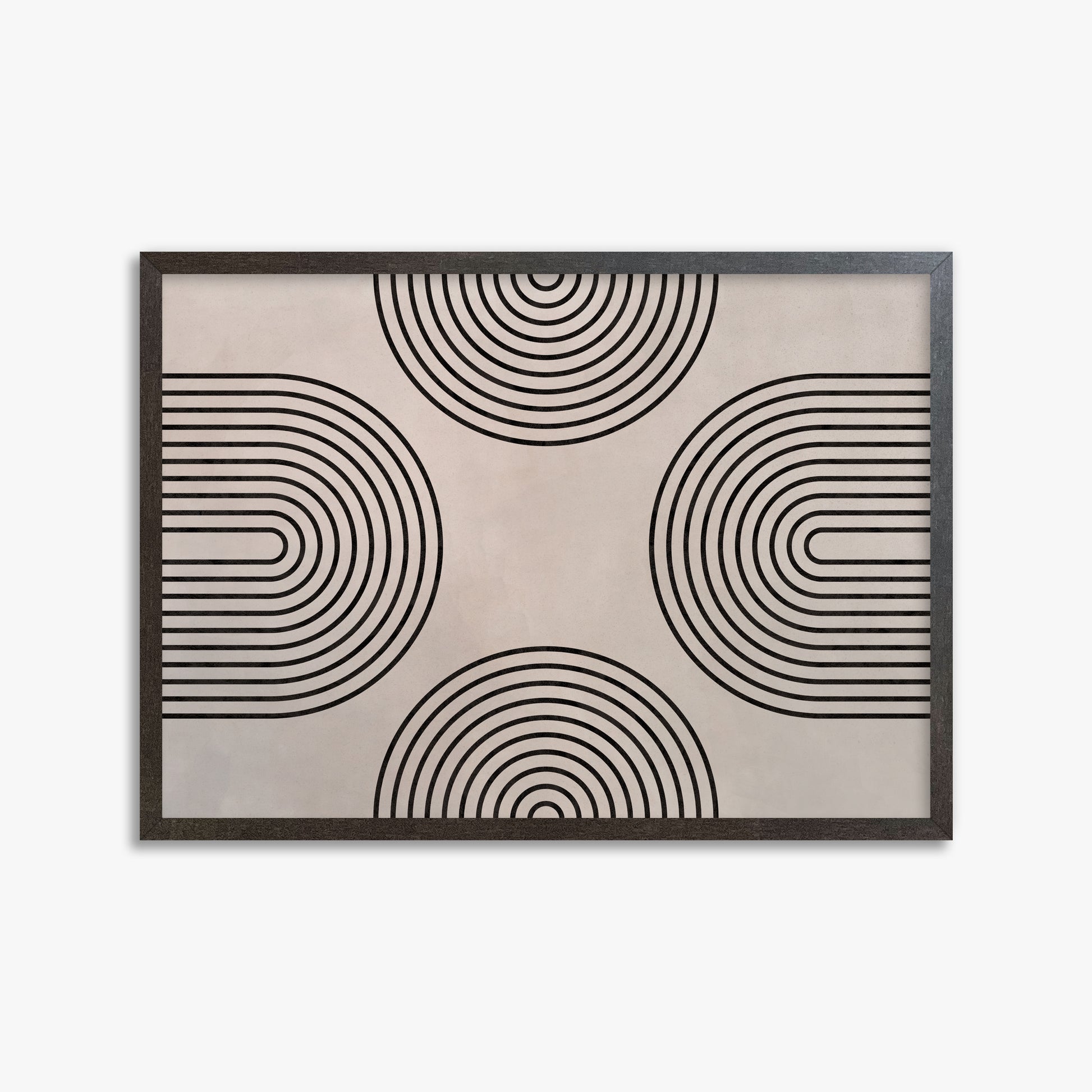 Rhythm & Curves, 50x70cm Framed Poster With Espresso Frame