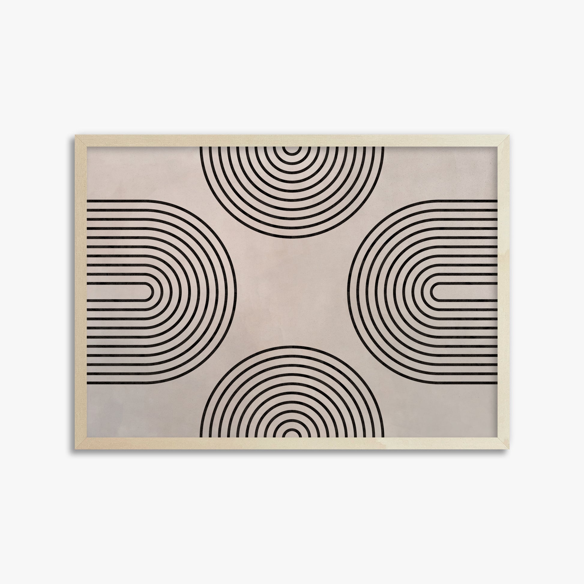 Rhythm & Curves, 50x70cm Framed Poster With Lime Wood Frame