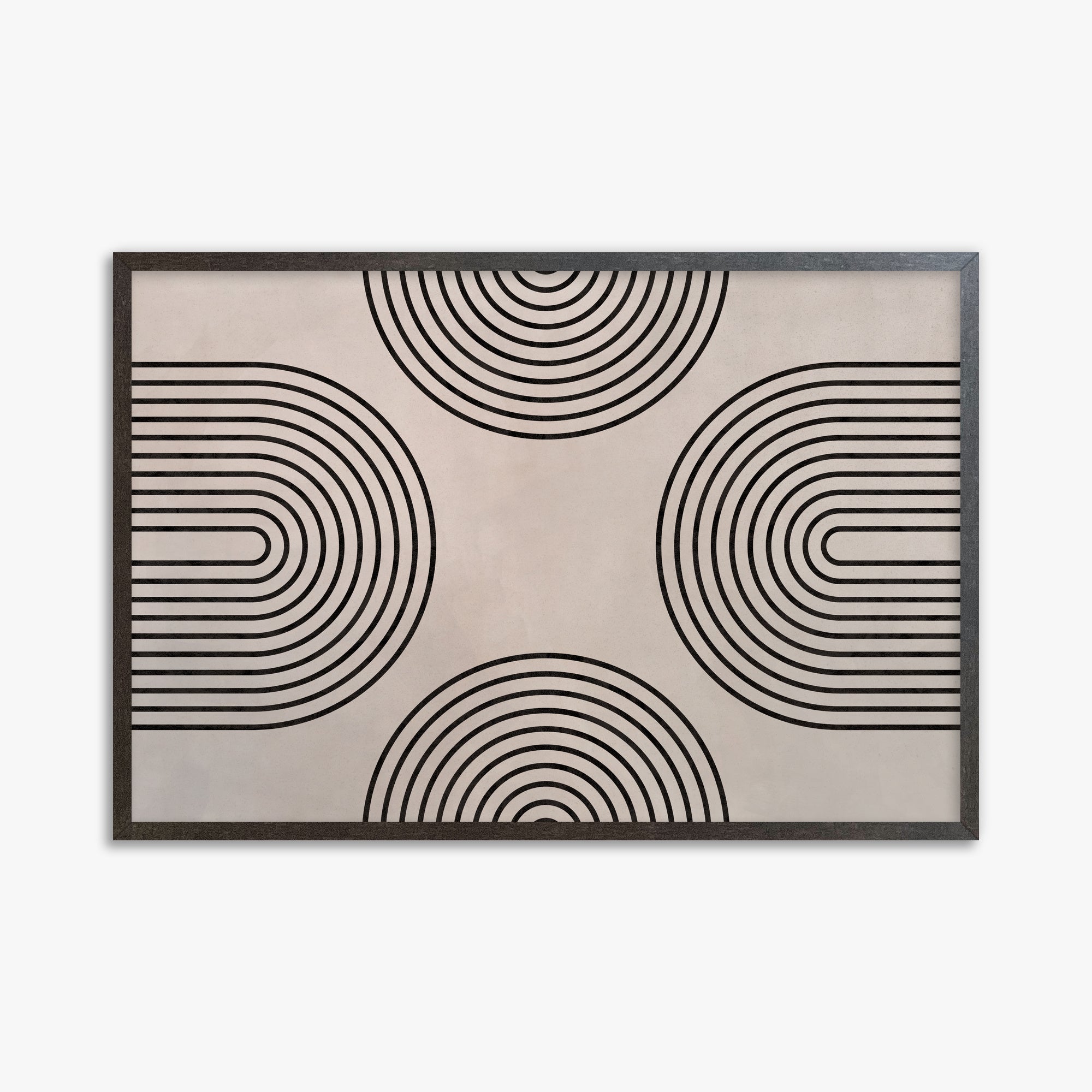 Rhythm & Curves, 61x91cm Framed Poster With Espresso Frame