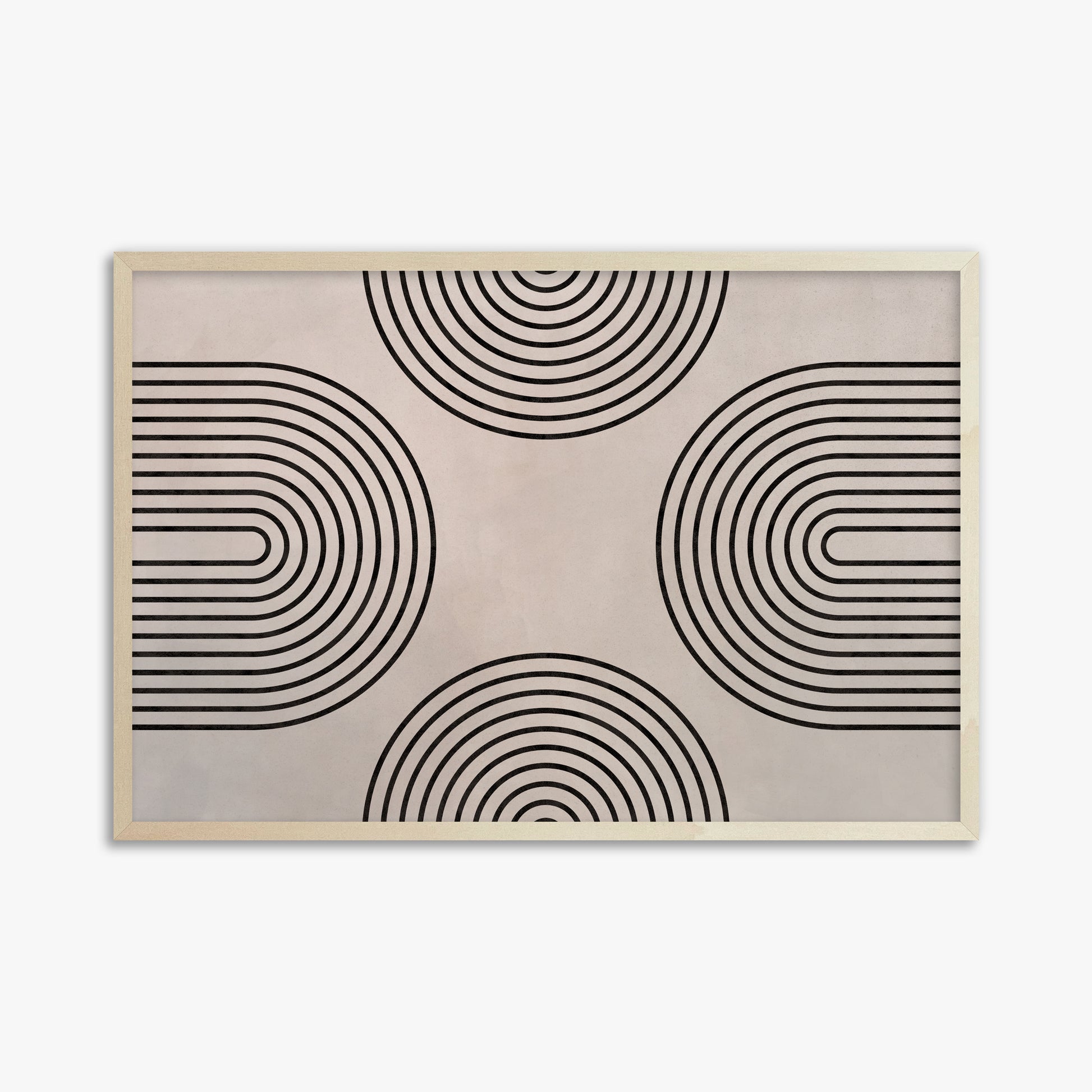 Rhythm & Curves, 61x91cm Framed Poster With Lime Wood Frame