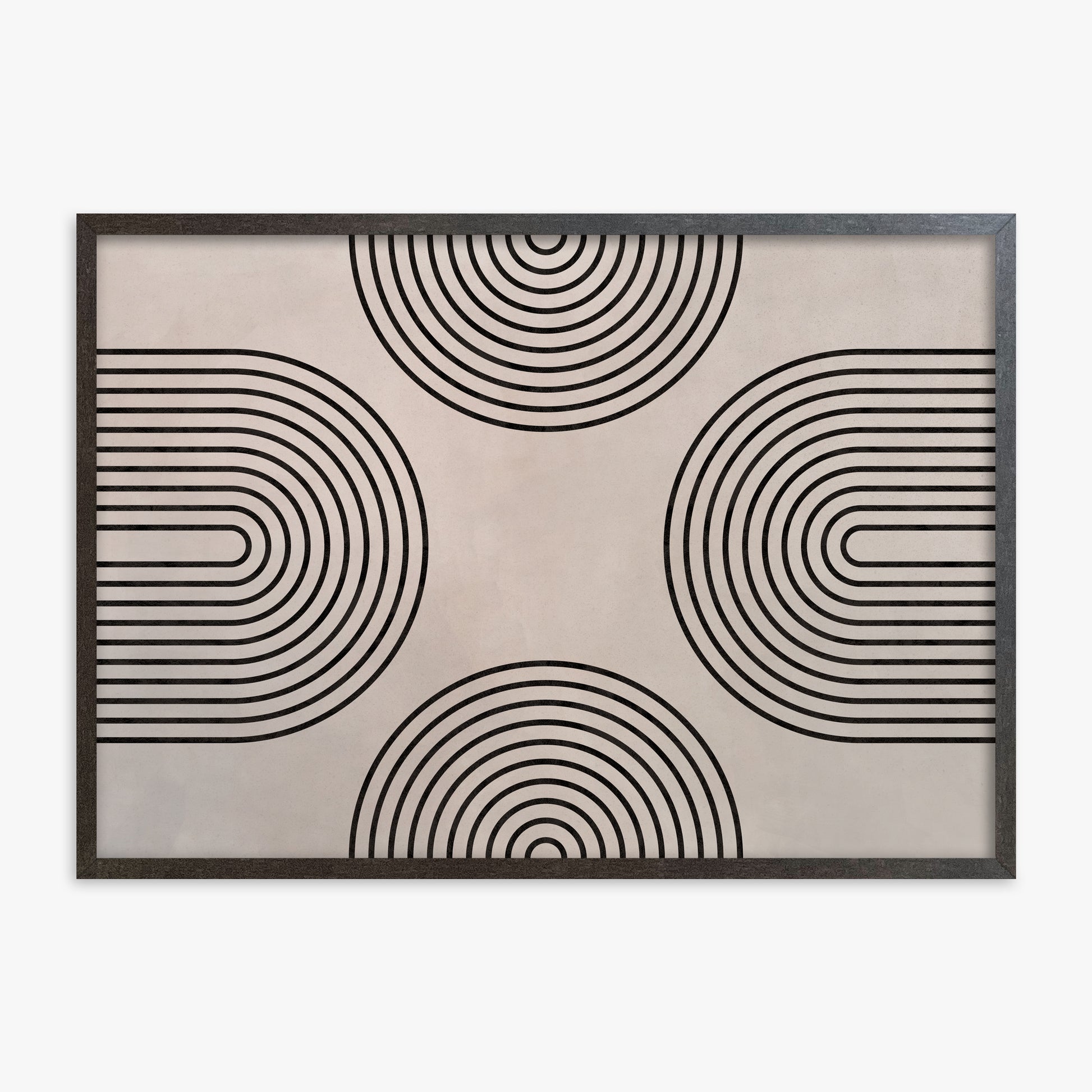 Rhythm & Curves, 70x100cm Framed Poster With Espresso Frame