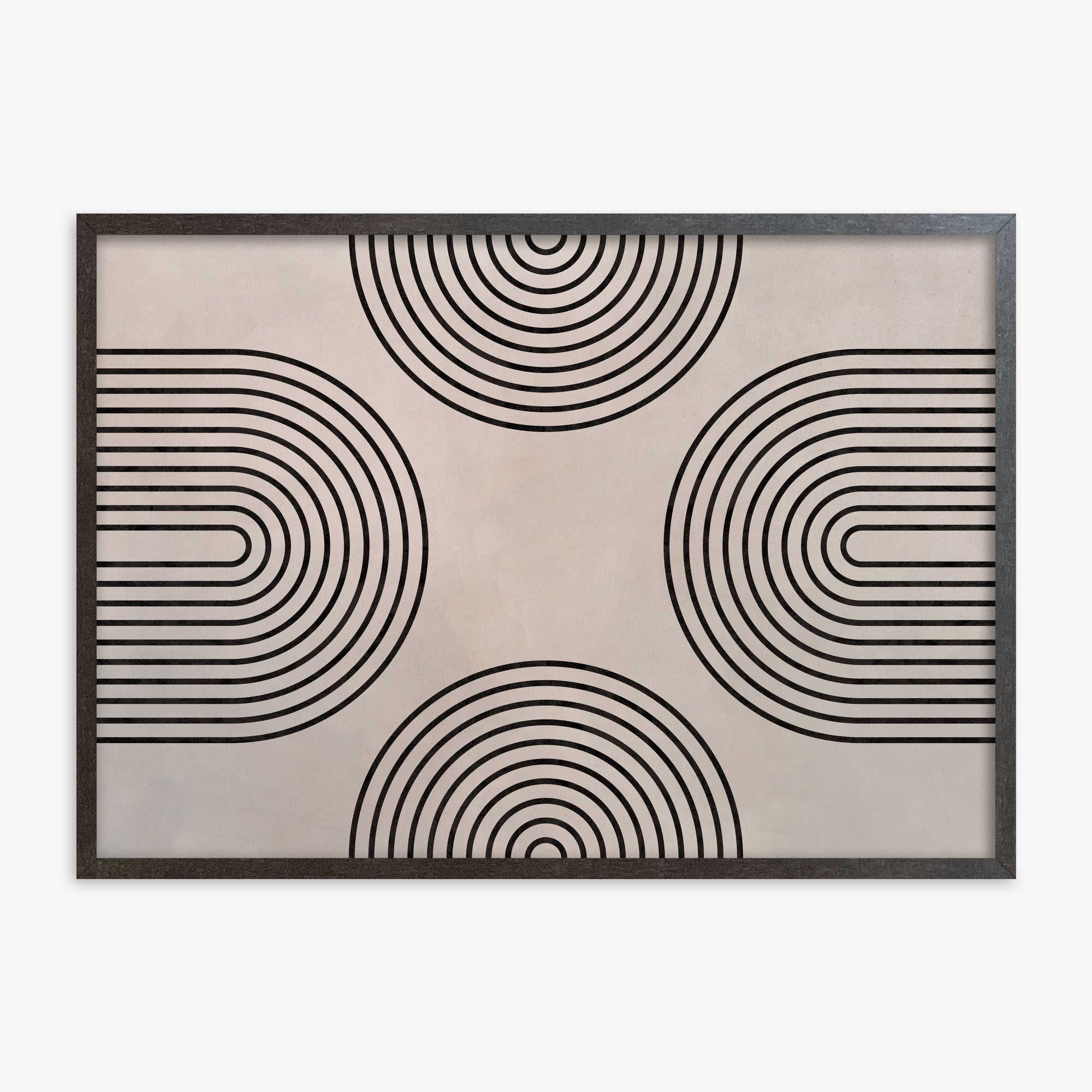 Rhythm & Curves, 70x100cm Framed Poster With Espresso Frame