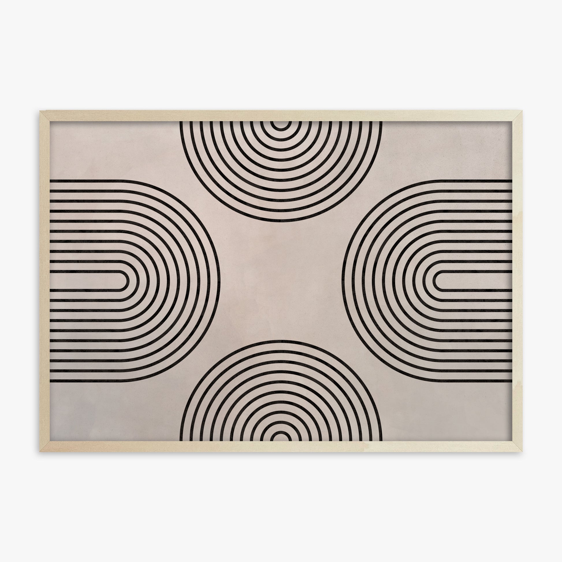 Rhythm & Curves, 70x100cm Framed Poster With Lime Wood Frame