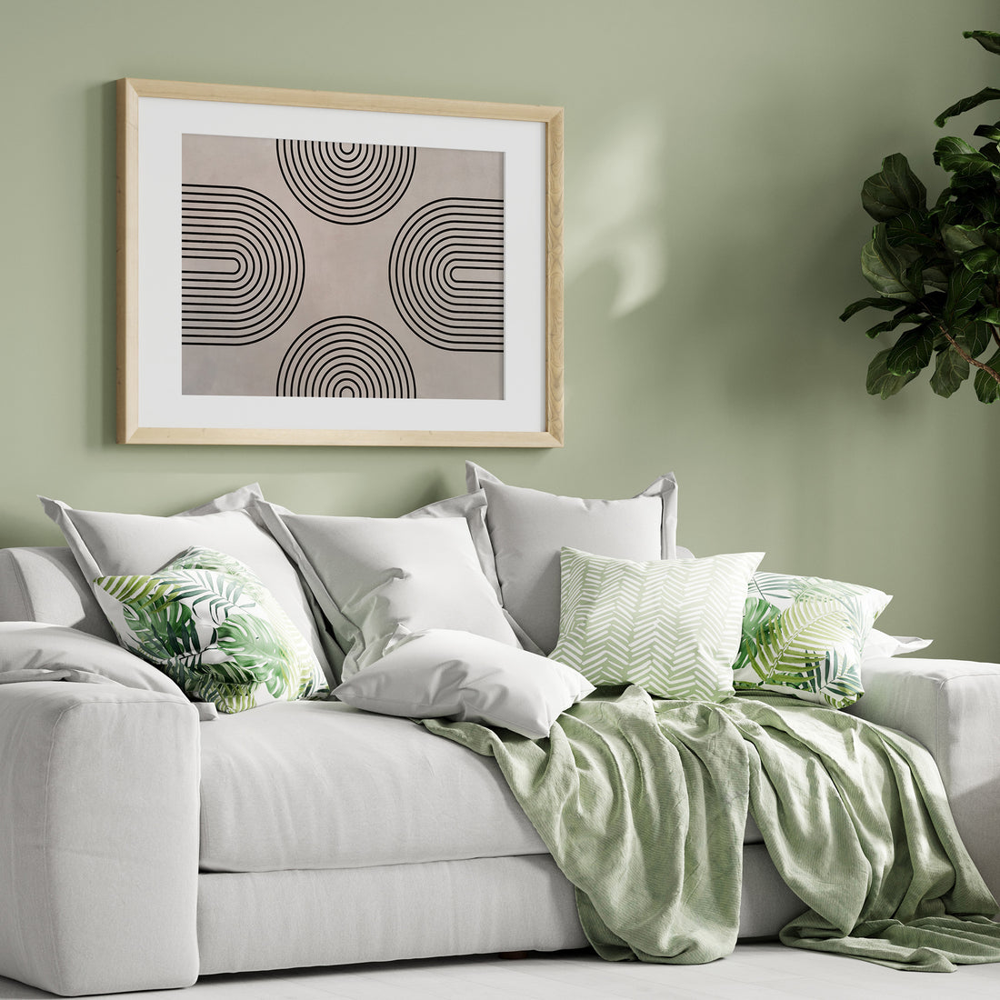Rhythm & Curves, 50x70cm Framed Poster With Black Frame