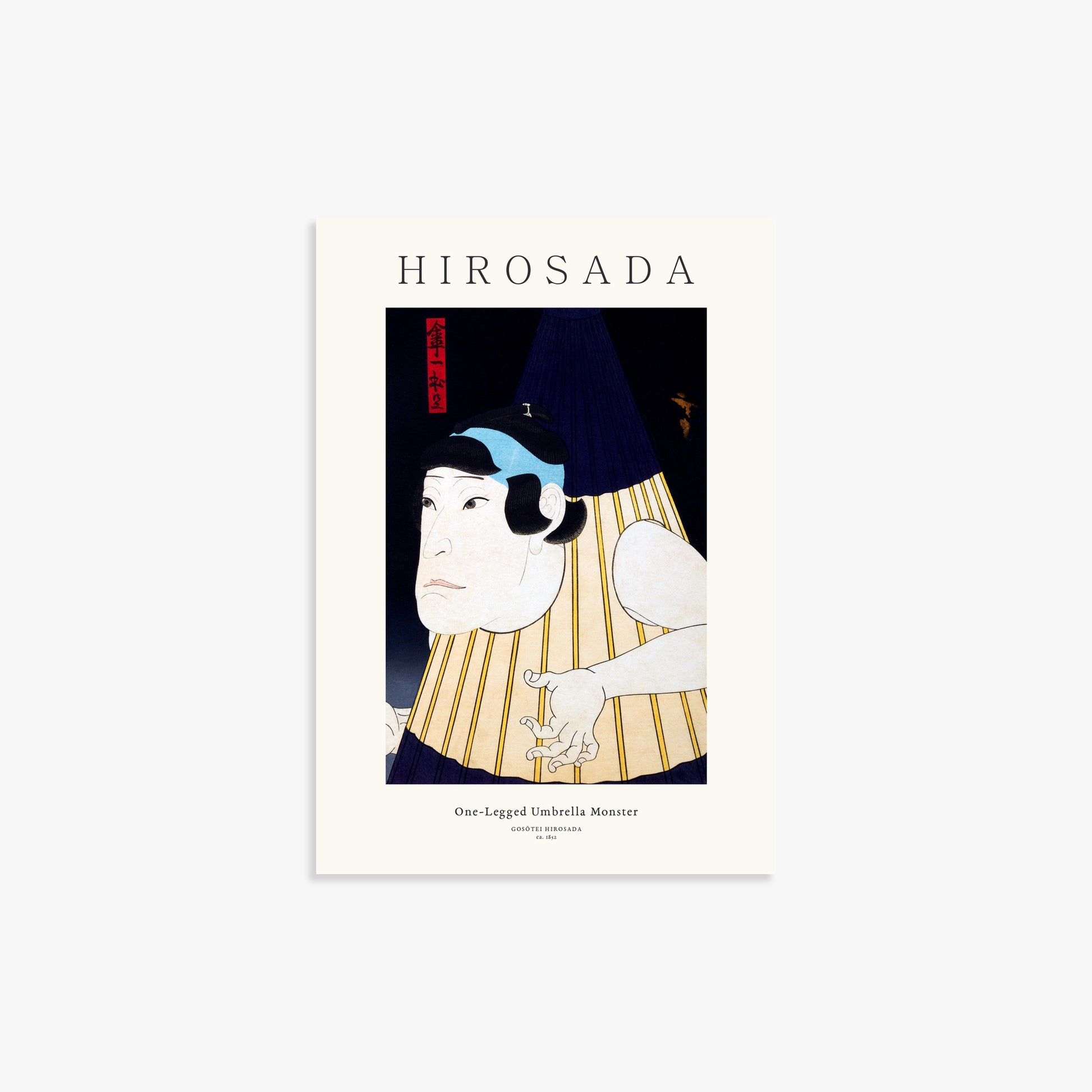 Gosōtei Hirosada: One-Legged Umbrella Monster - Gallery-style 21x30 cm Art Reproduction Unframed