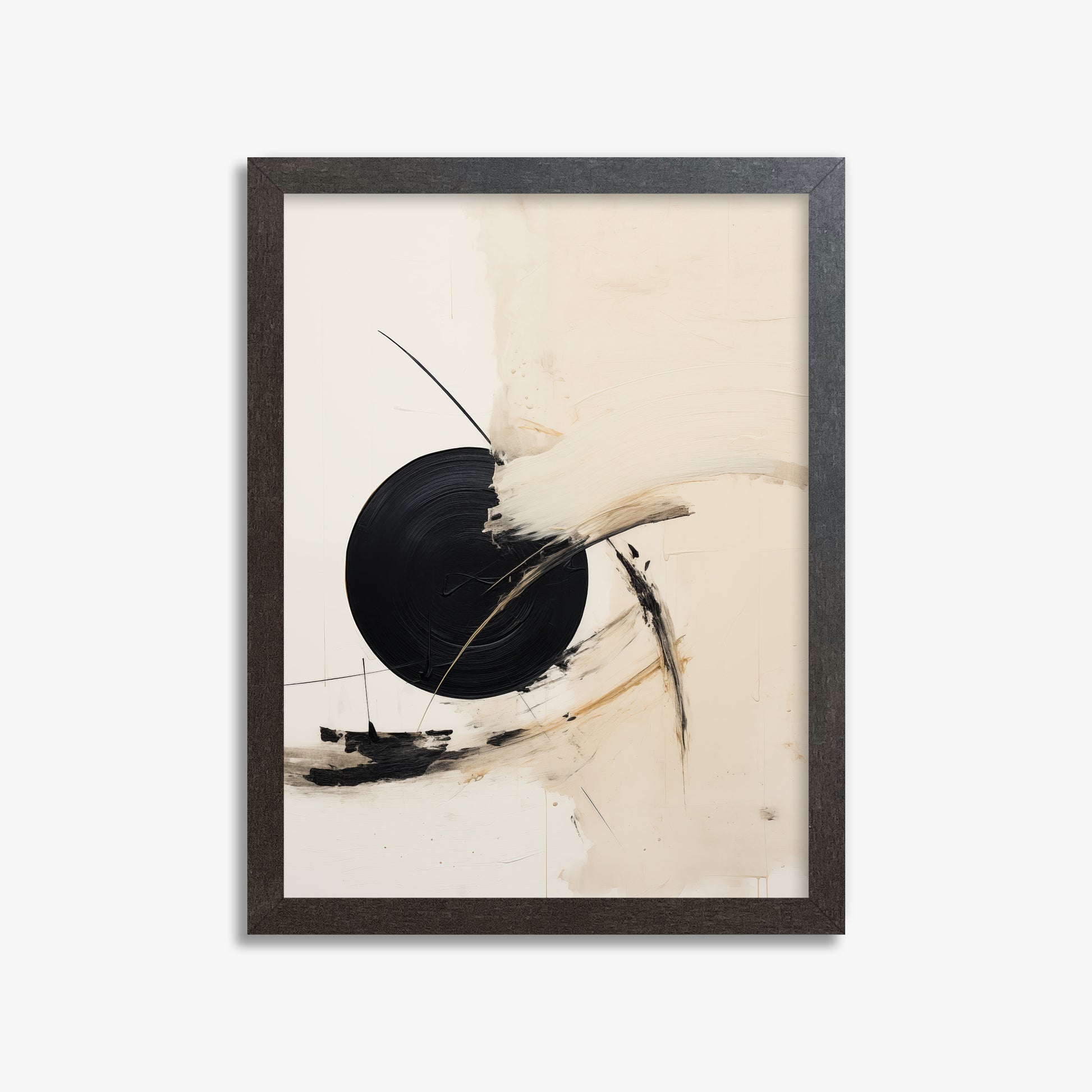 Shattered Eclipse, 30x40cm Framed Art Reproduction With Espresso Frame