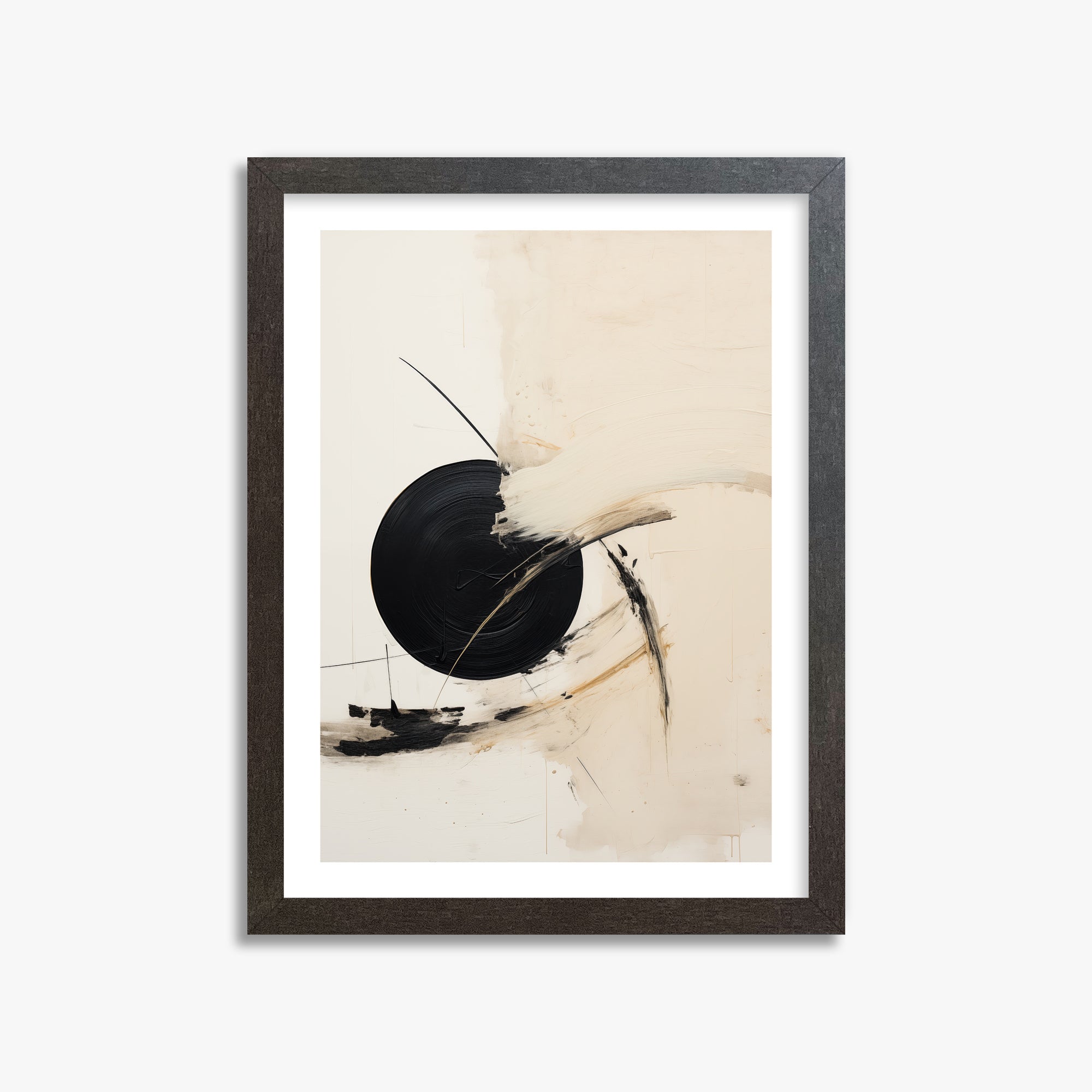 Shattered Eclipse, 30x40cm Framed Art Reproduction With Espresso Frame