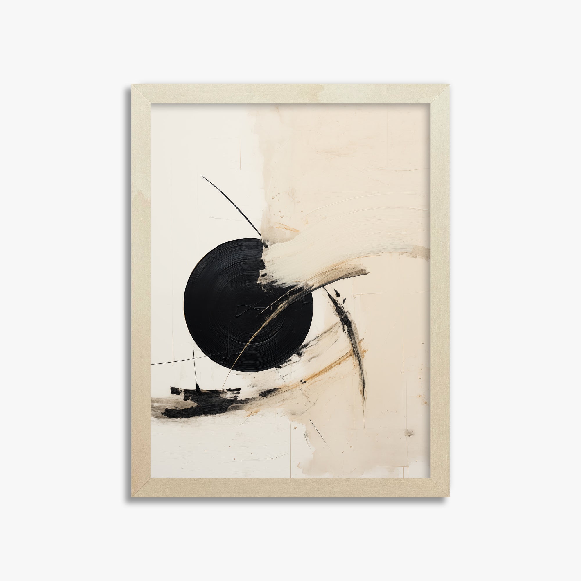 Shattered Eclipse, 30x40cm Framed Art Reproduction With Lime Wood Frame