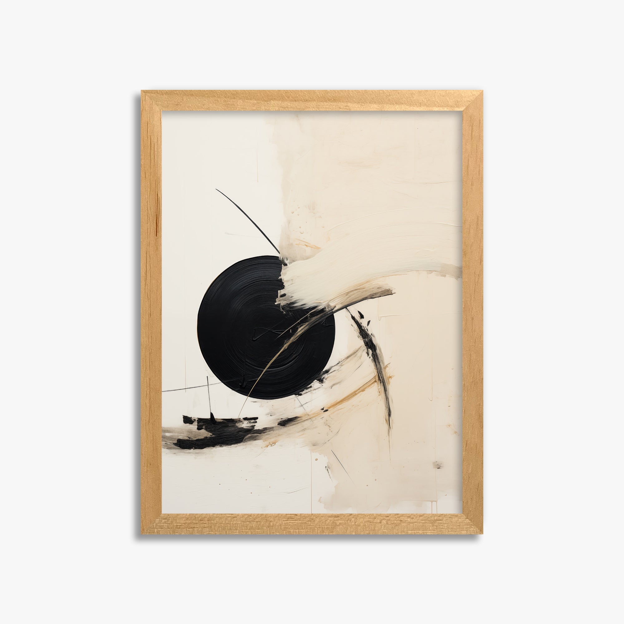 Shattered Eclipse, 30x40cm Framed Poster With Oak Frame