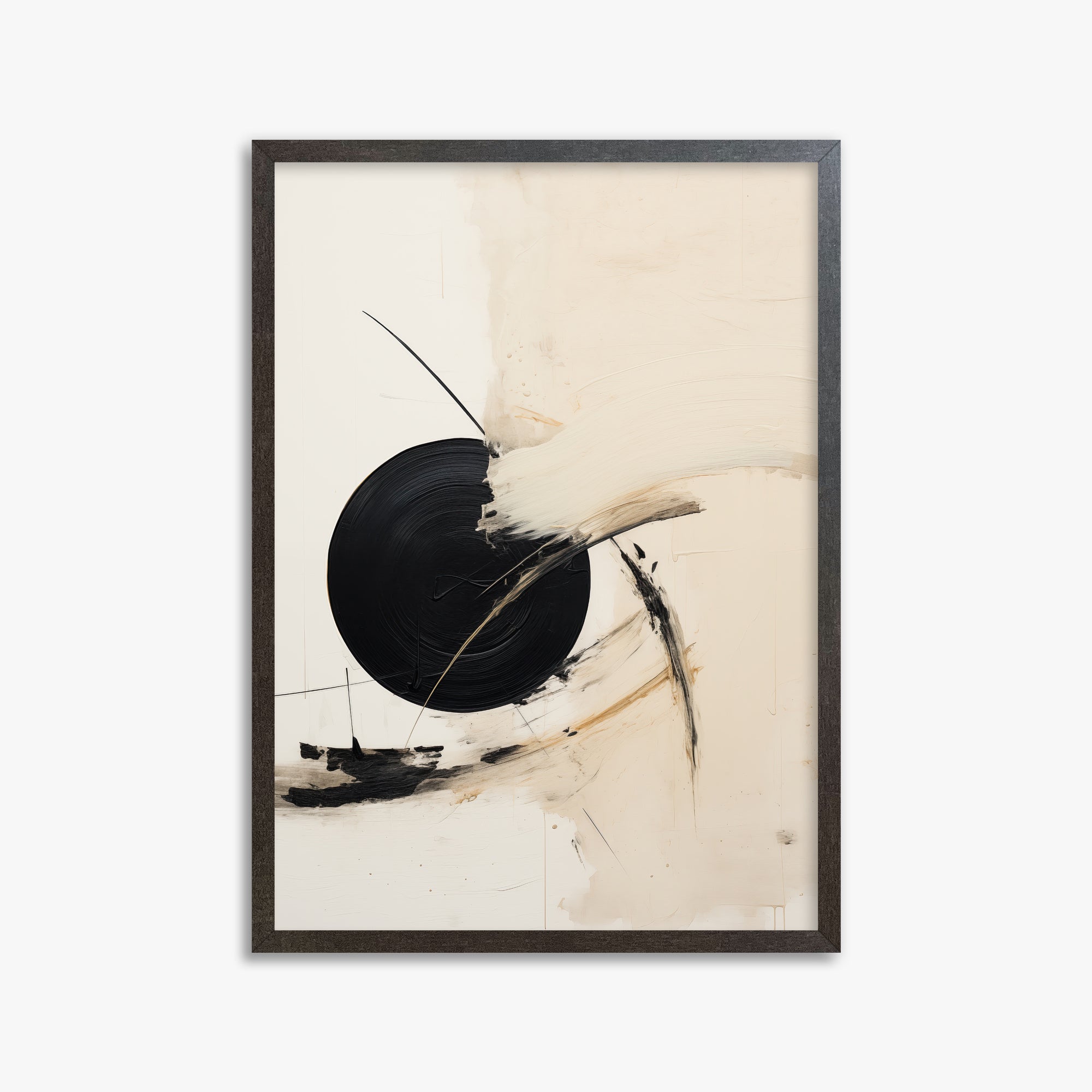 Shattered Eclipse, 50x70cm Framed Art Reproduction With Espresso Frame