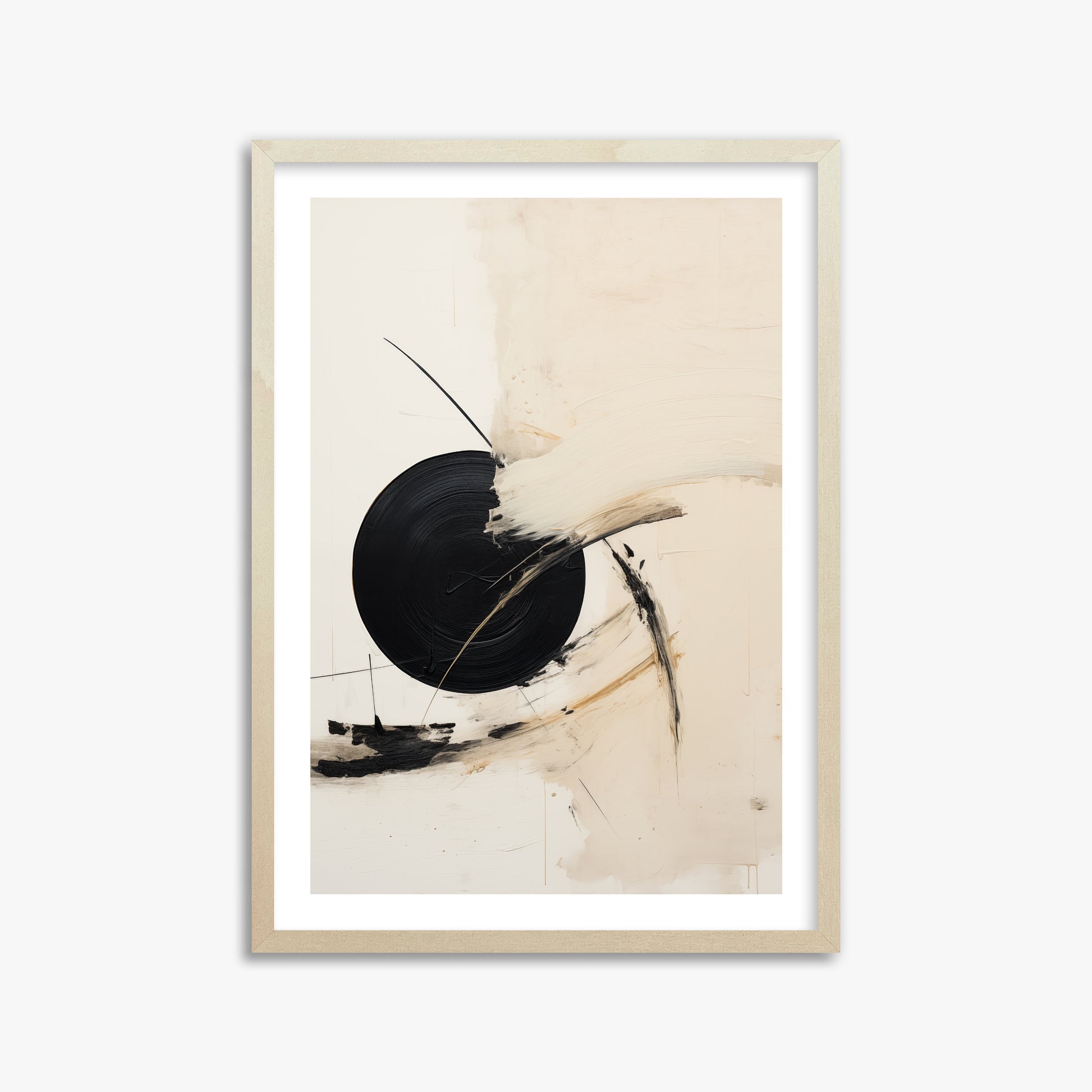 Shattered Eclipse, 50x70cm Framed Art Reproduction With Lime Wood Frame
