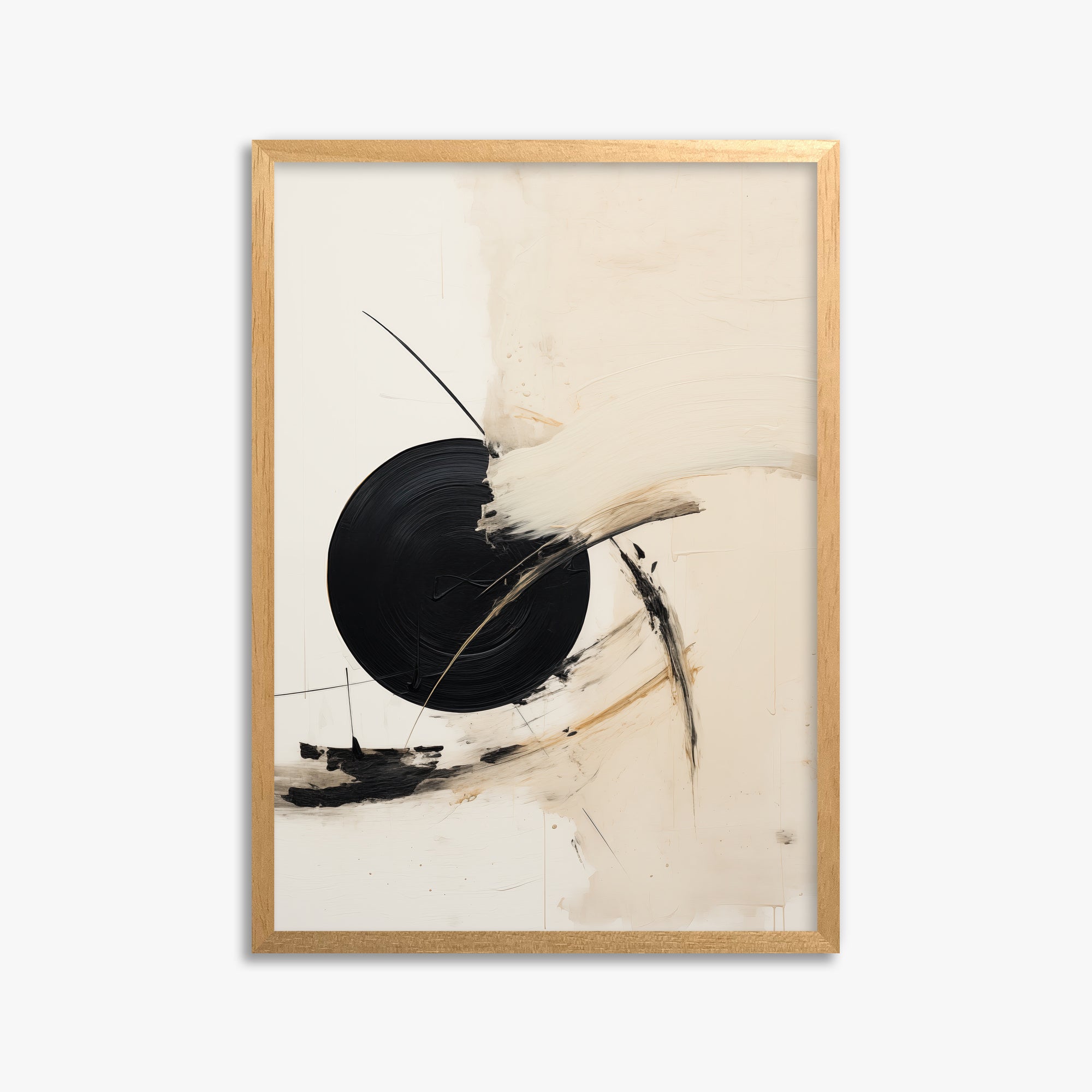 Shattered Eclipse, 50x70cm Framed Poster With Oak Frame