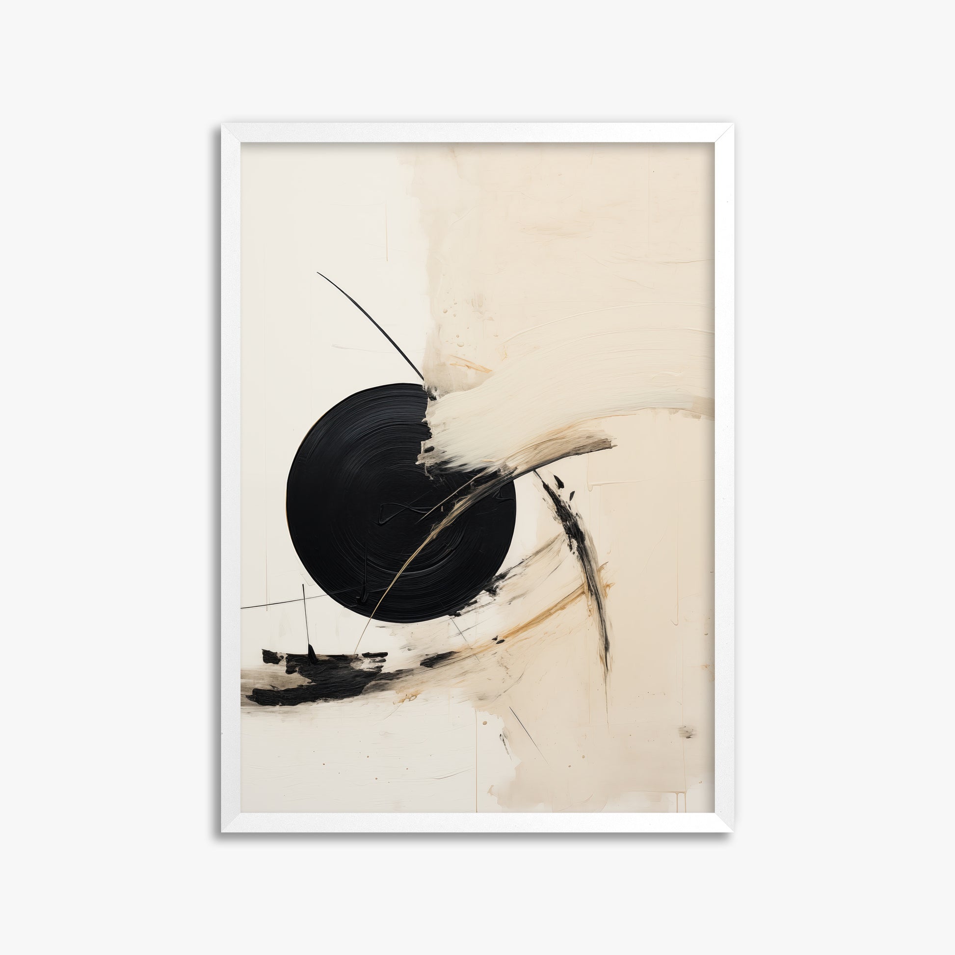 Shattered Eclipse, 50x70cm Framed Poster With White Frame