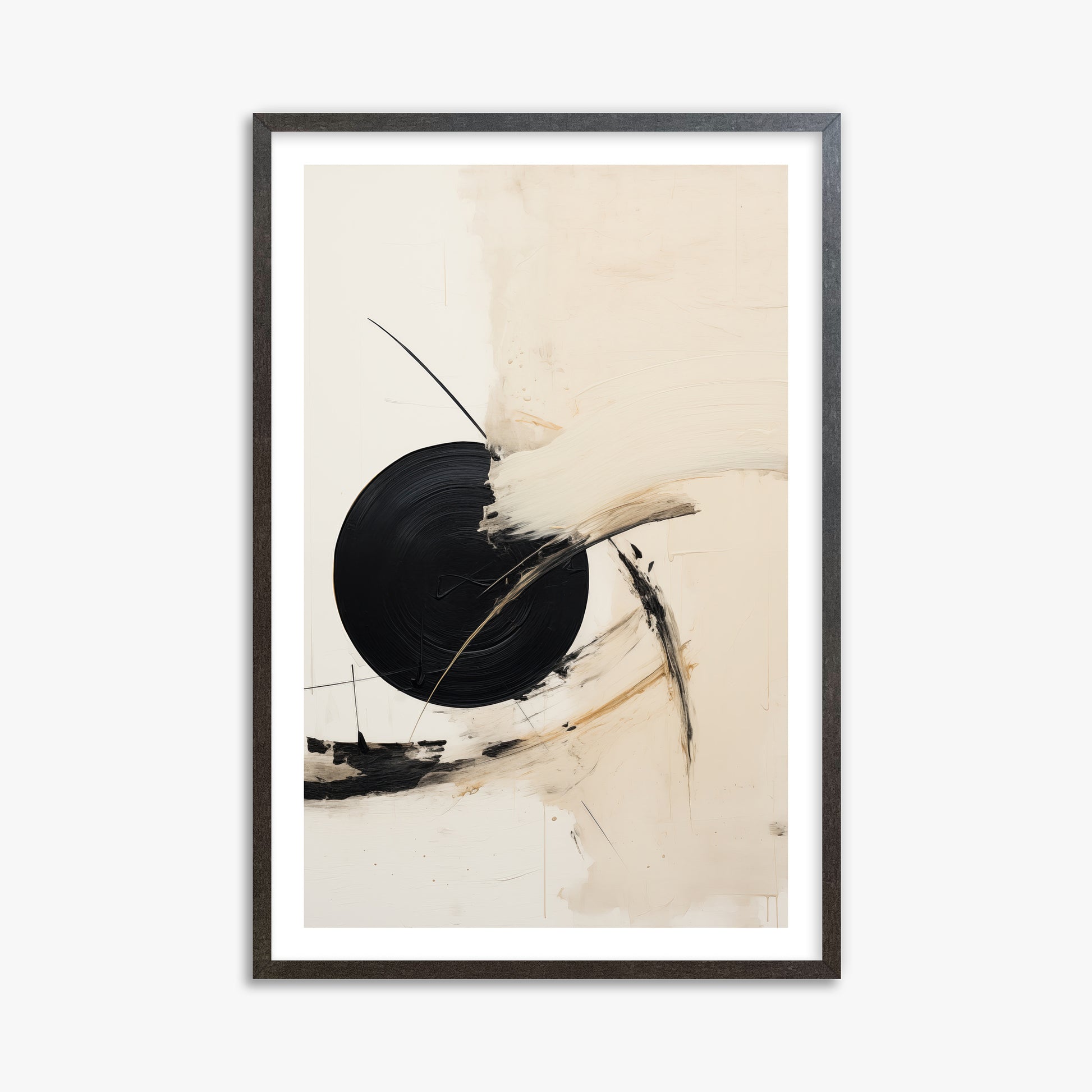 Shattered Eclipse, 61x91cm Framed Art Reproduction With Espresso Frame