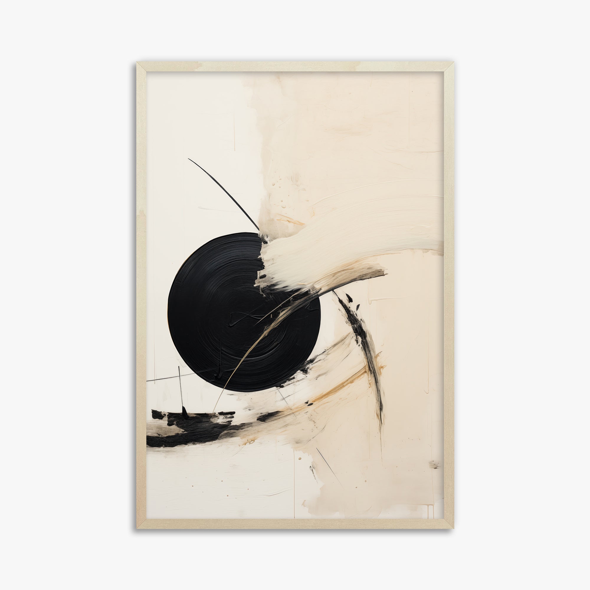 Shattered Eclipse, 61x91cm Framed Art Reproduction With Lime Wood Frame