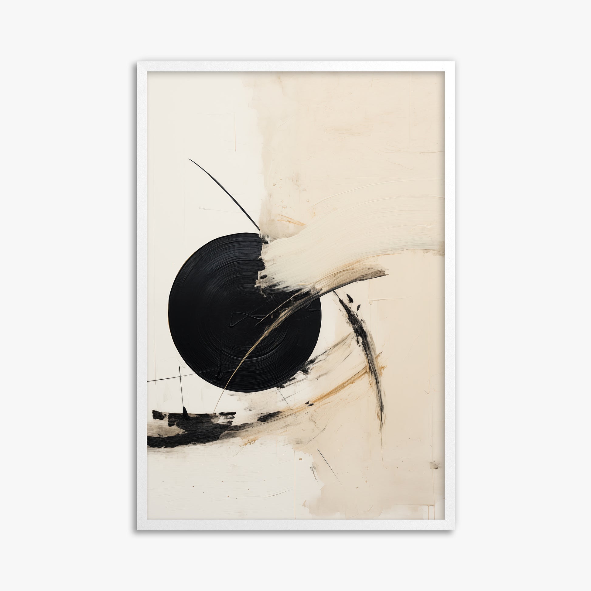 Shattered Eclipse, 61x91cm Framed Poster With White Frame