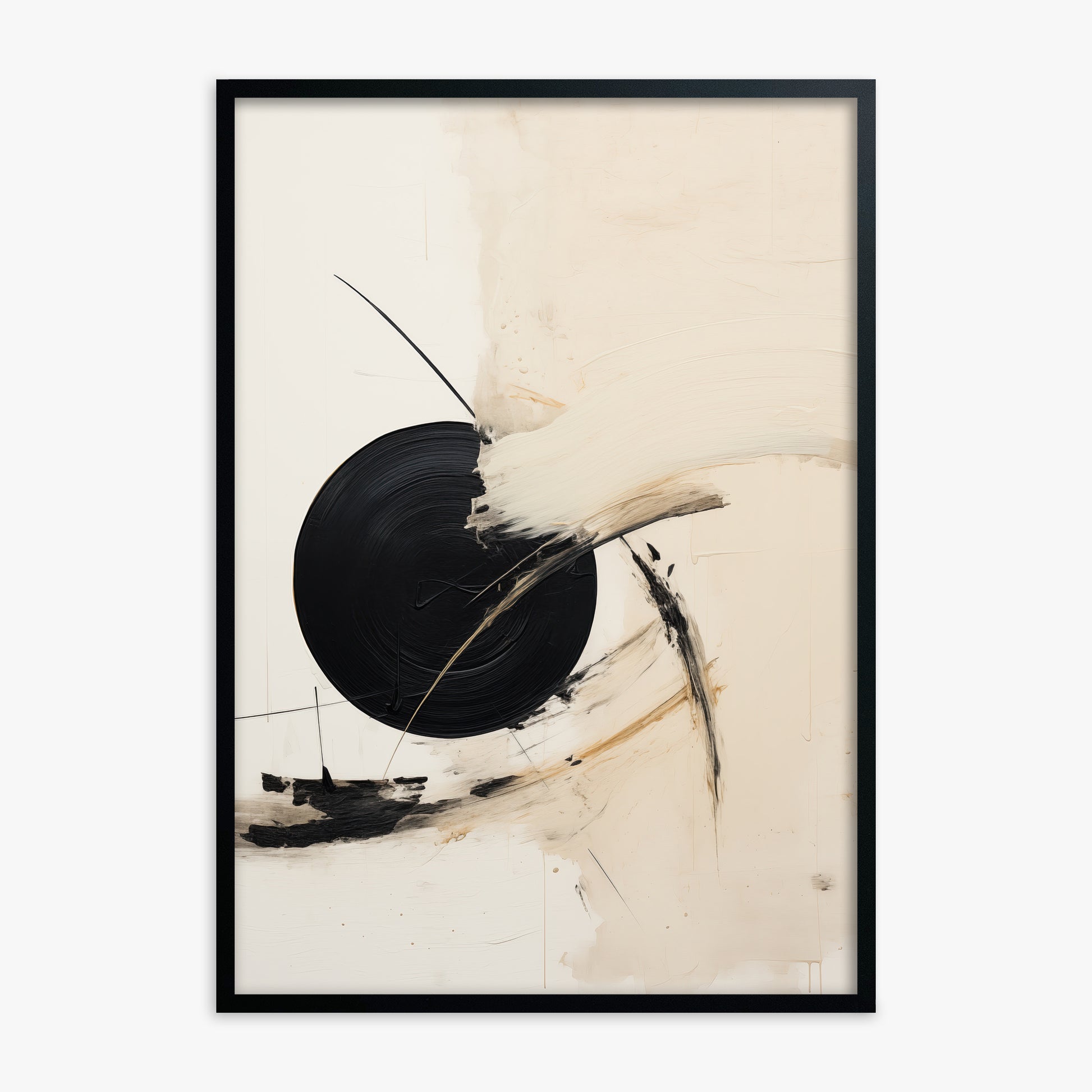 Shattered Eclipse, Black Framed Poster With Black Frame