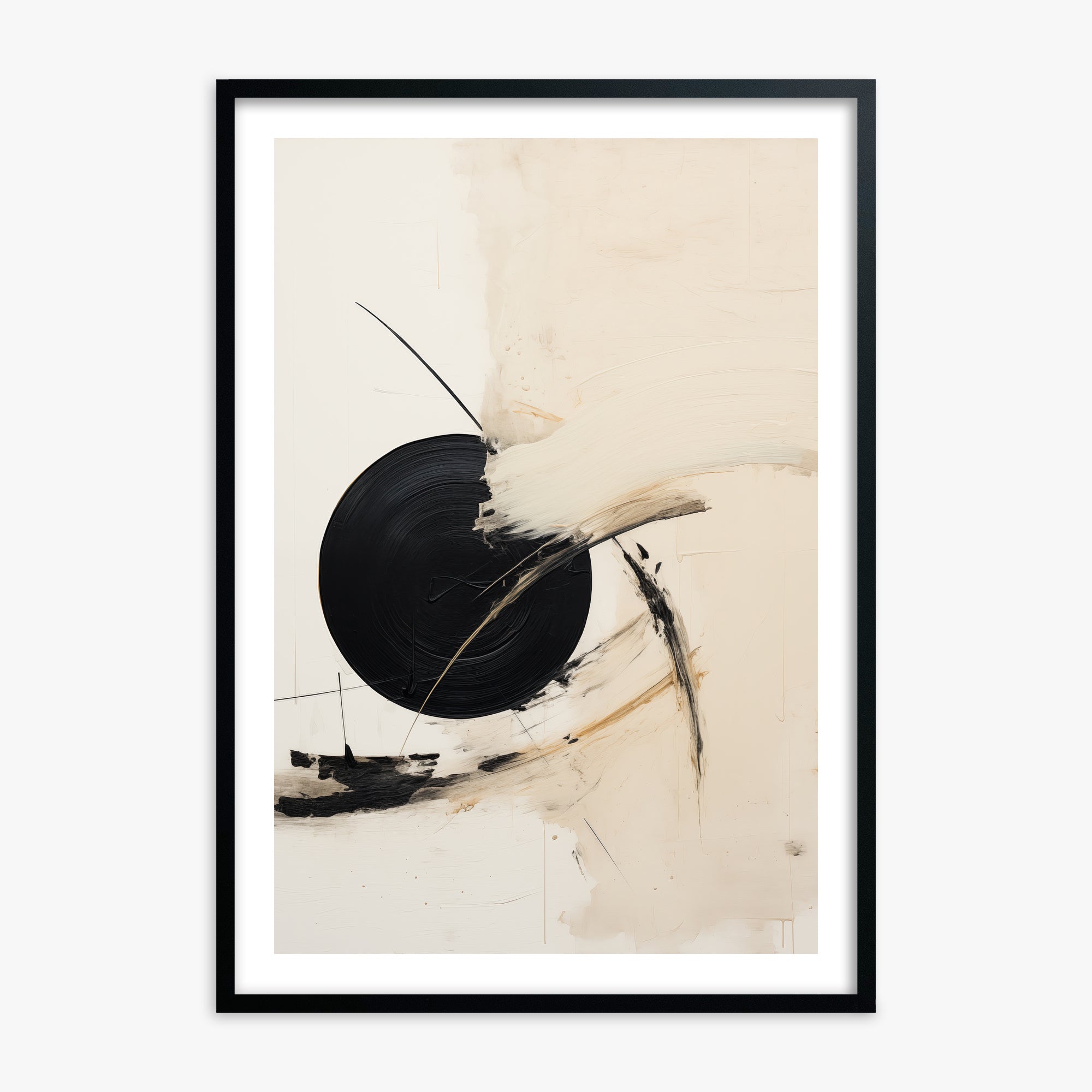 Shattered Eclipse, Black Framed Poster With Black Frame