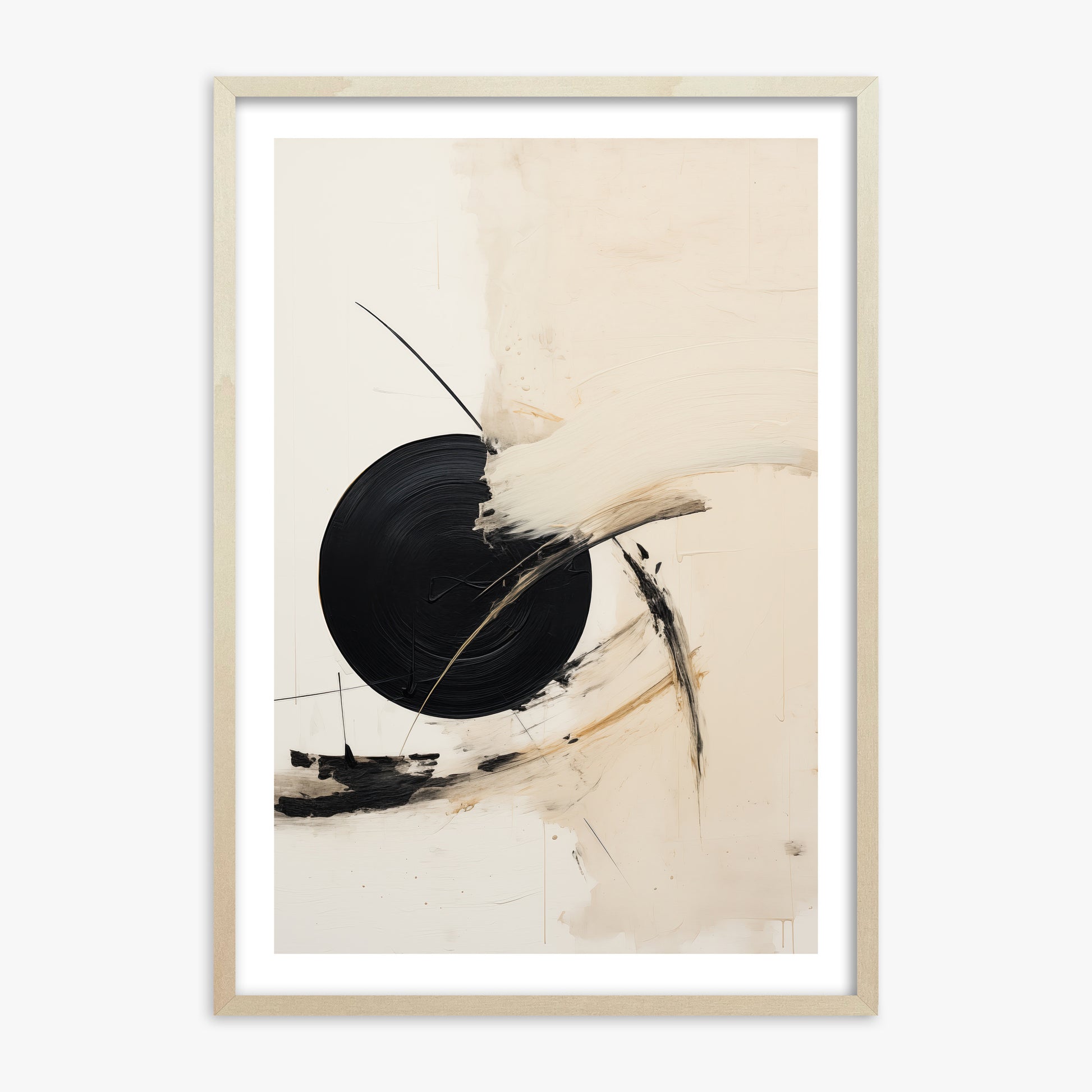 Shattered Eclipse, 70x100cm Framed Art Reproduction With Lime Wood Frame