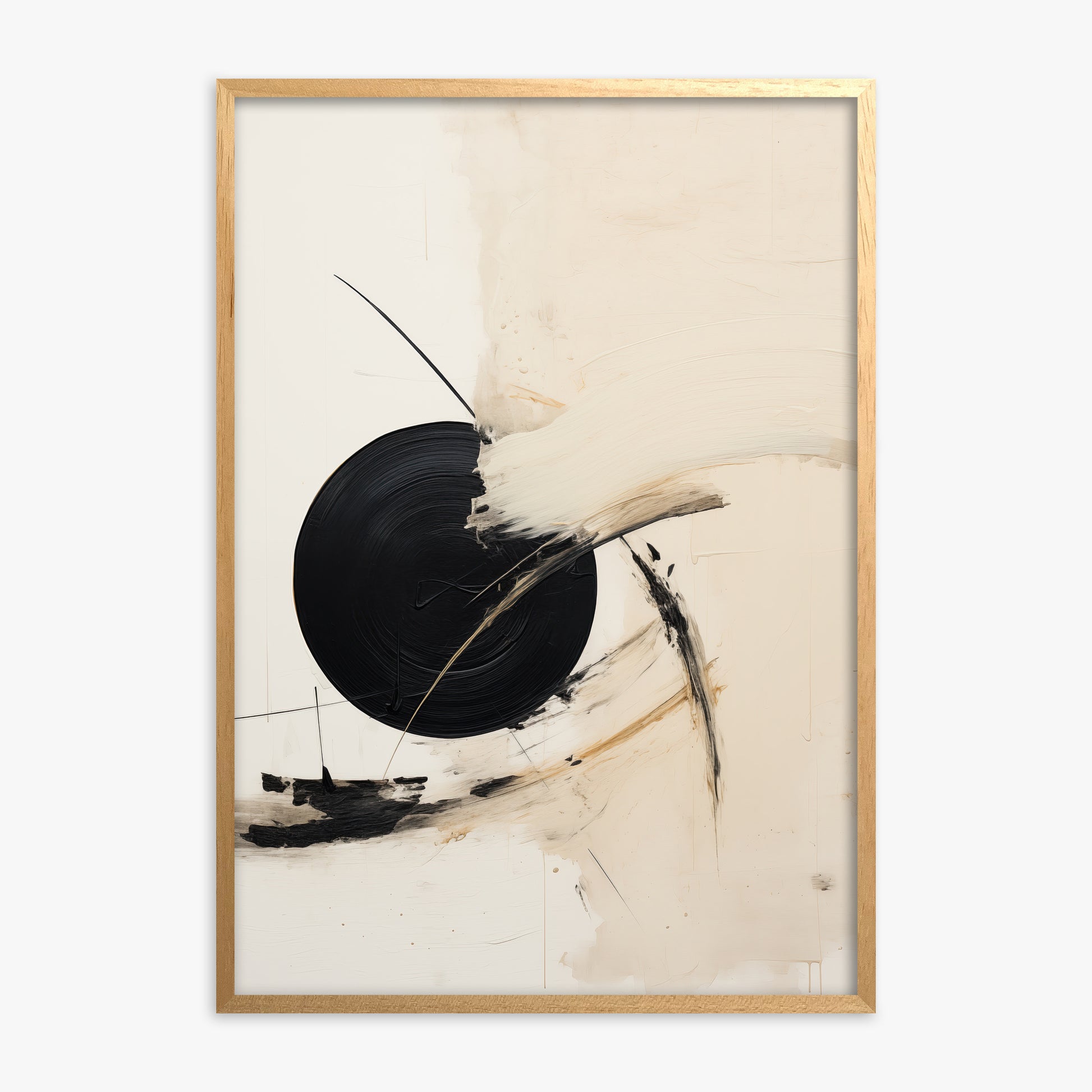 Shattered Eclipse, Oak Framed Poster With Oak Frame