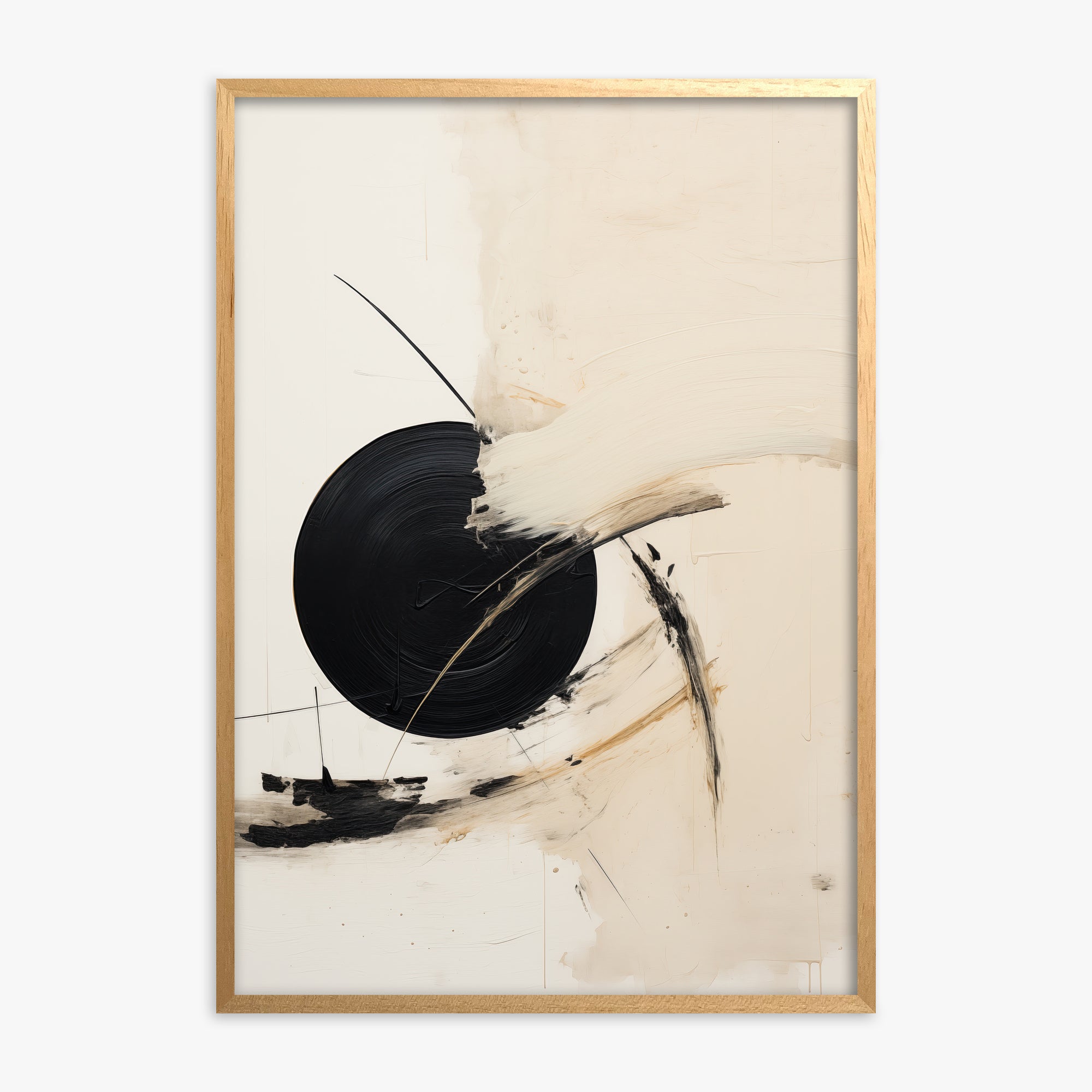 Shattered Eclipse, Oak Framed Poster With Oak Frame
