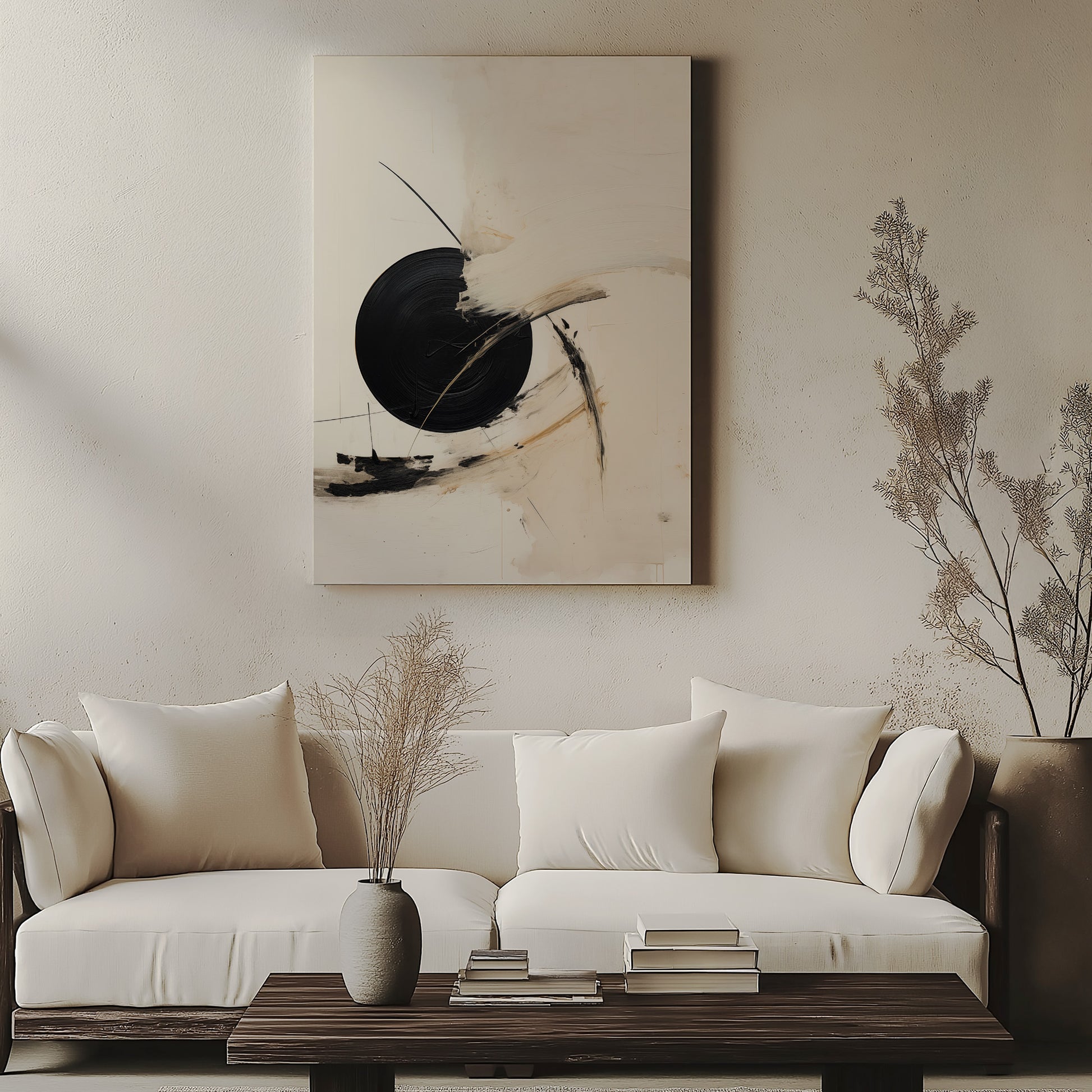 Design Concept No. 57 for Shattered Eclipse Japanese Satin Canvas Wall Art