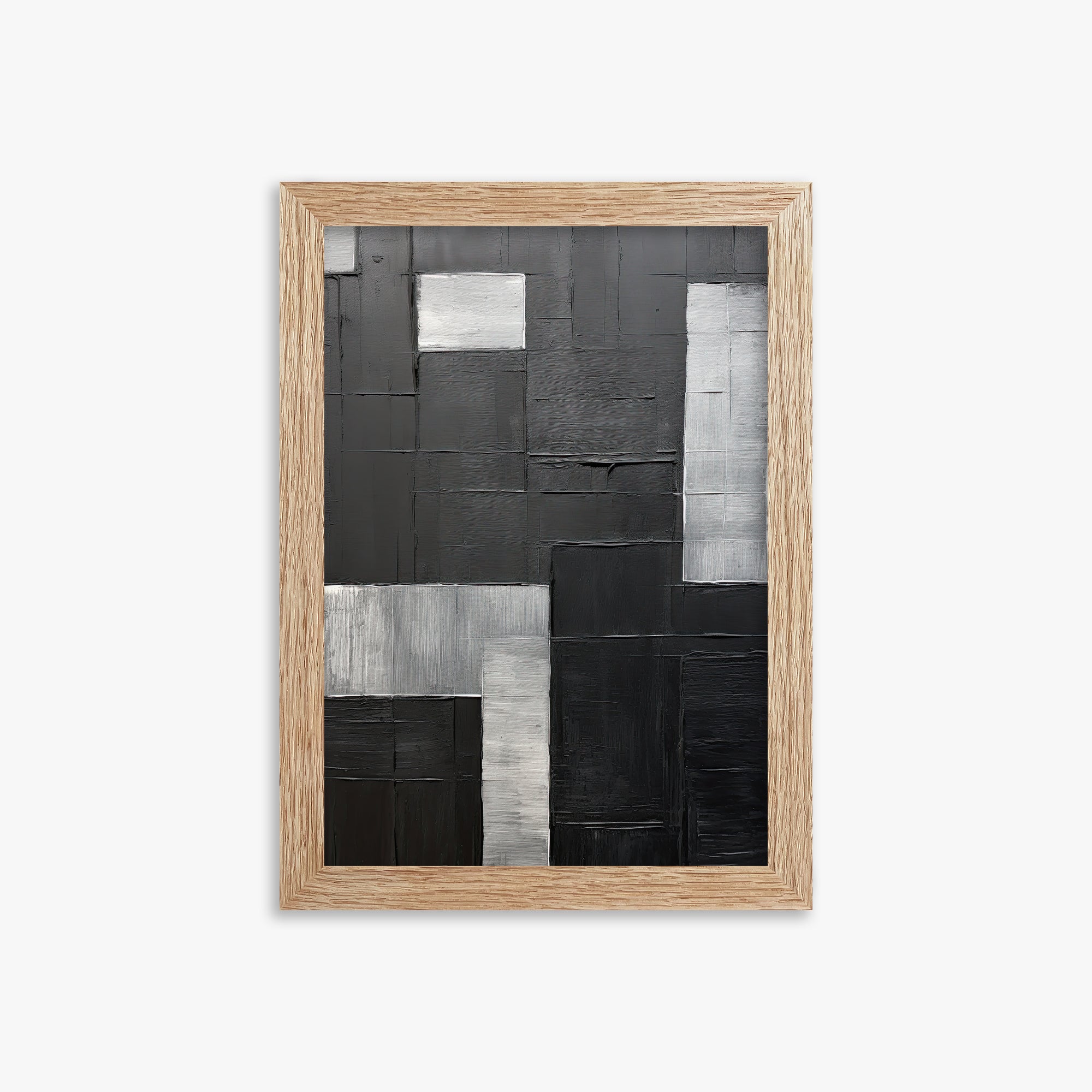 Urban Matrix, 21x30cm Framed Art Reproduction With Raw Oak Frame